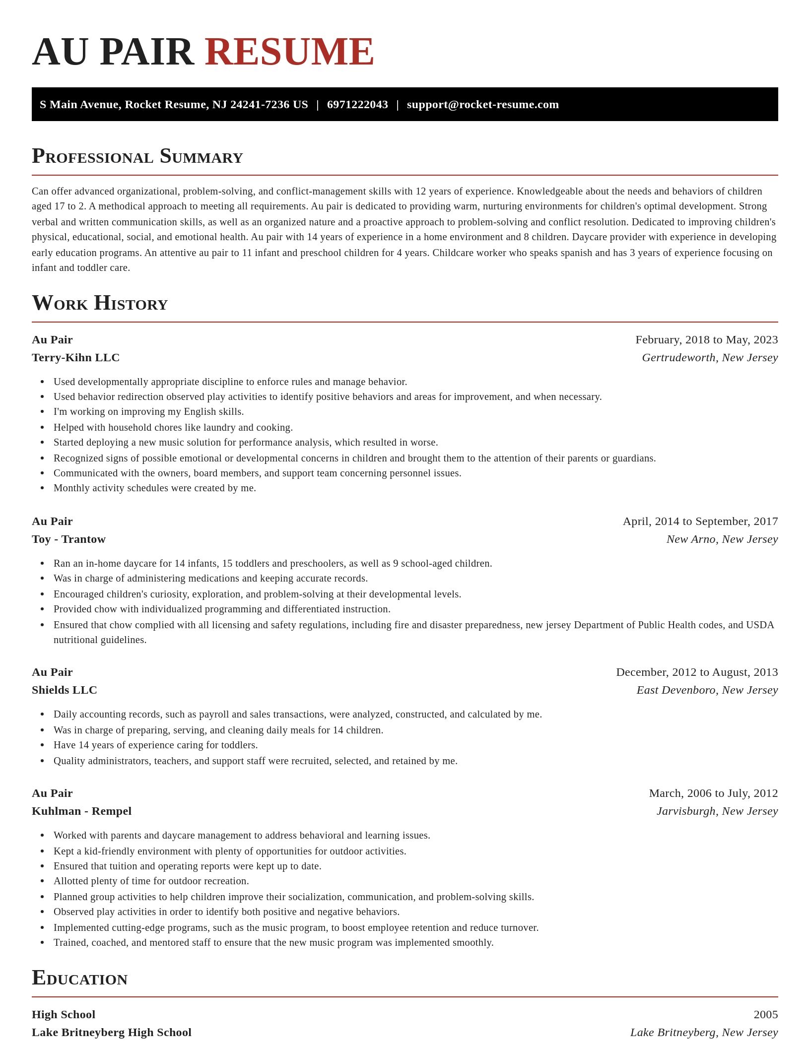 Exquisite resume template