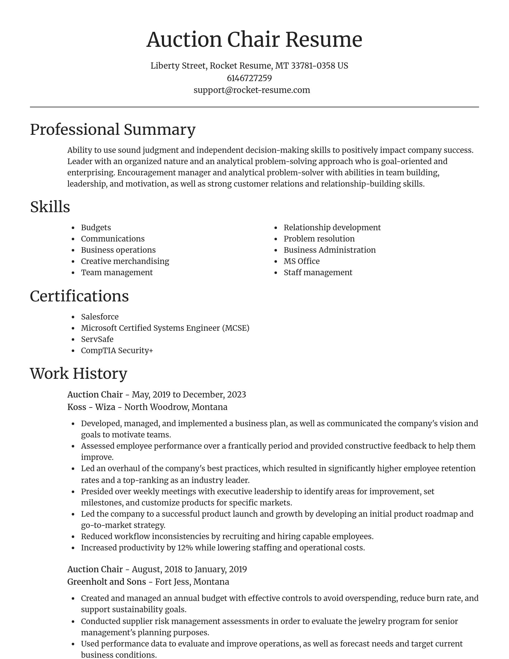 Focal Point resume template