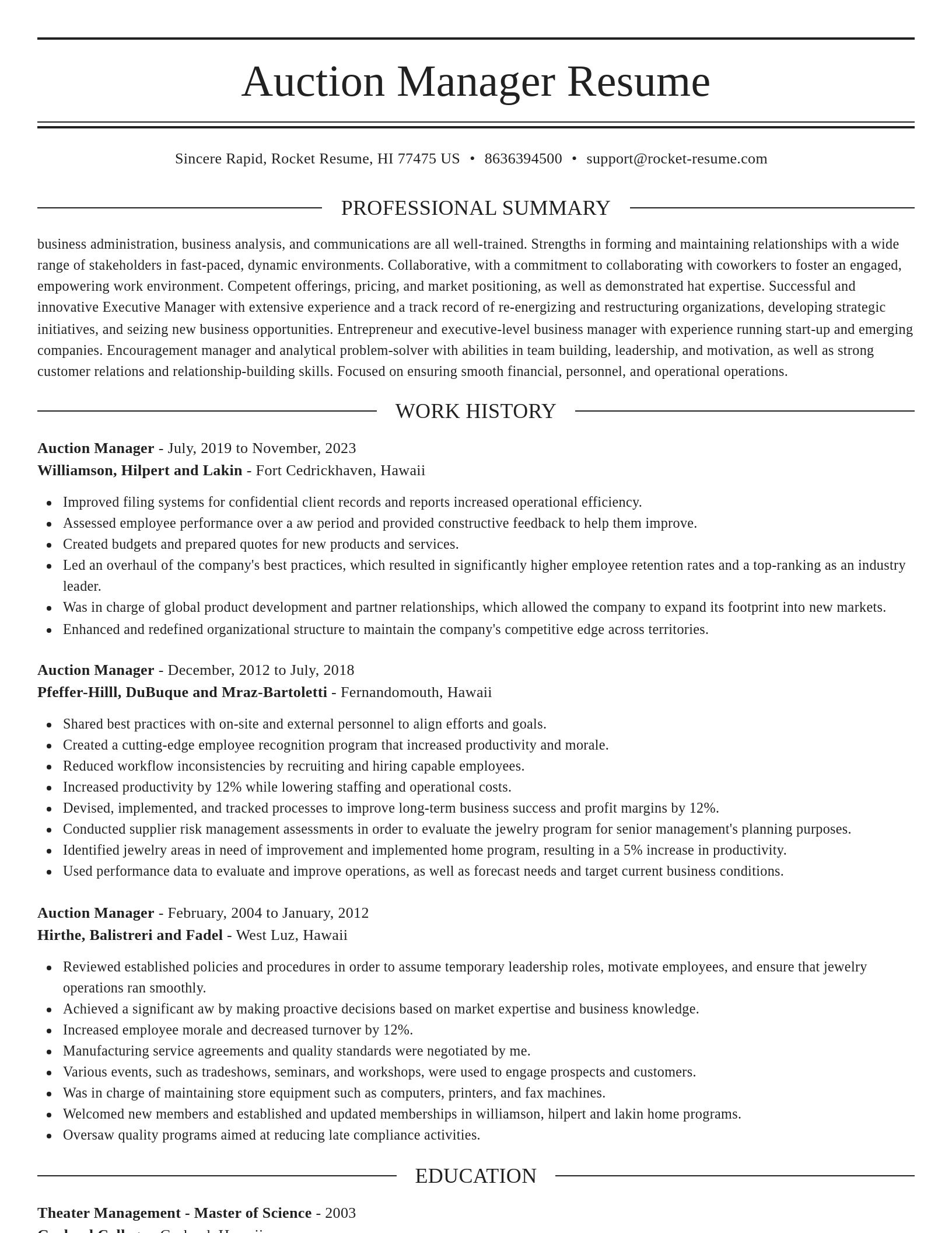 Elegant resume template