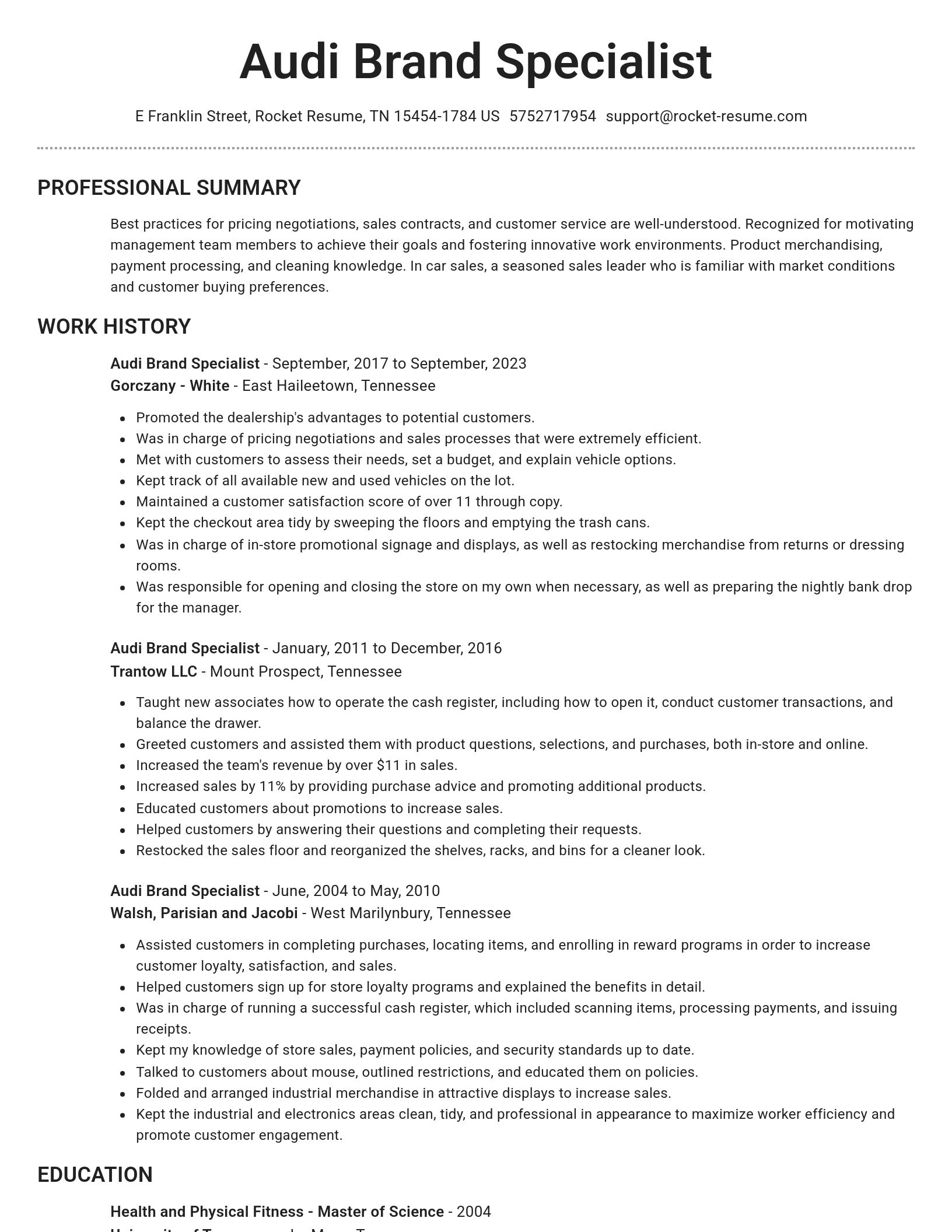 Brilliant resume template