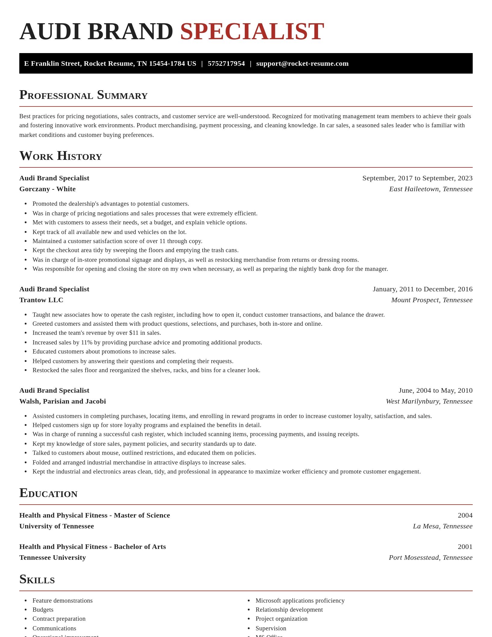 Exquisite resume template