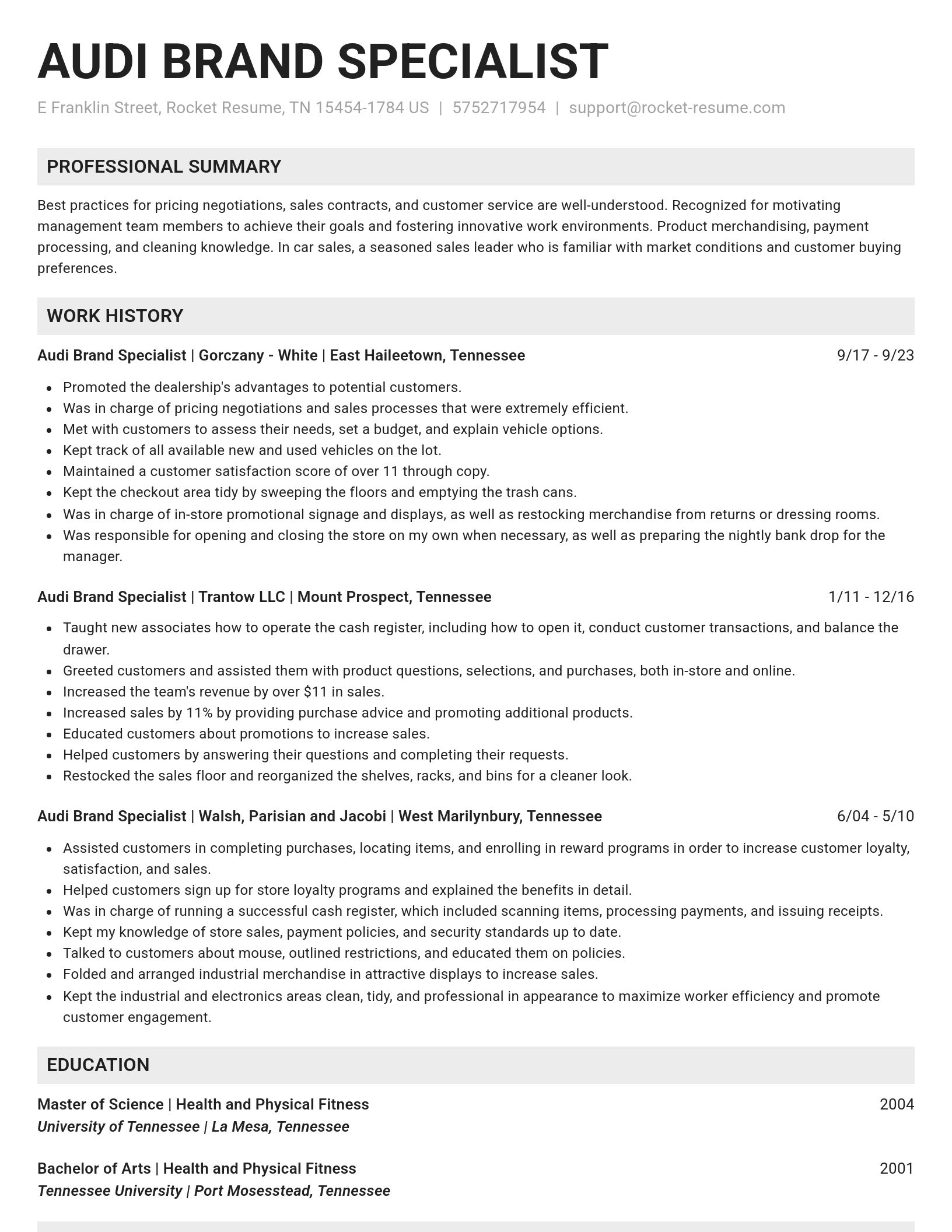 Genius resume template