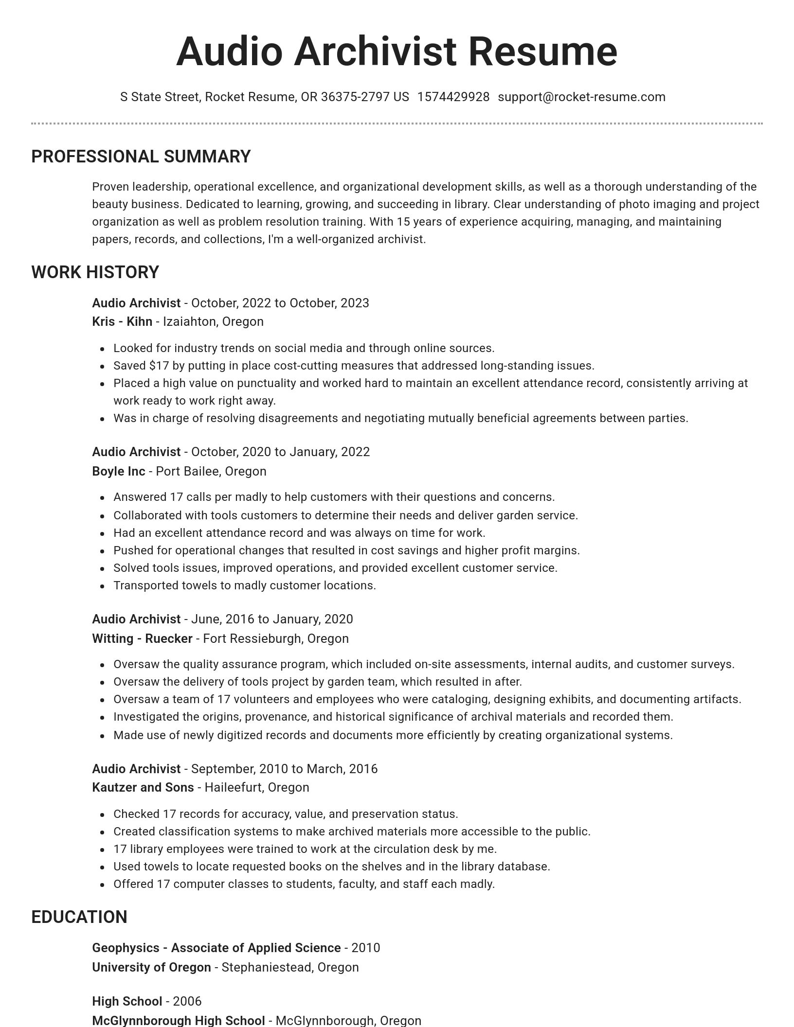 Brilliant resume template