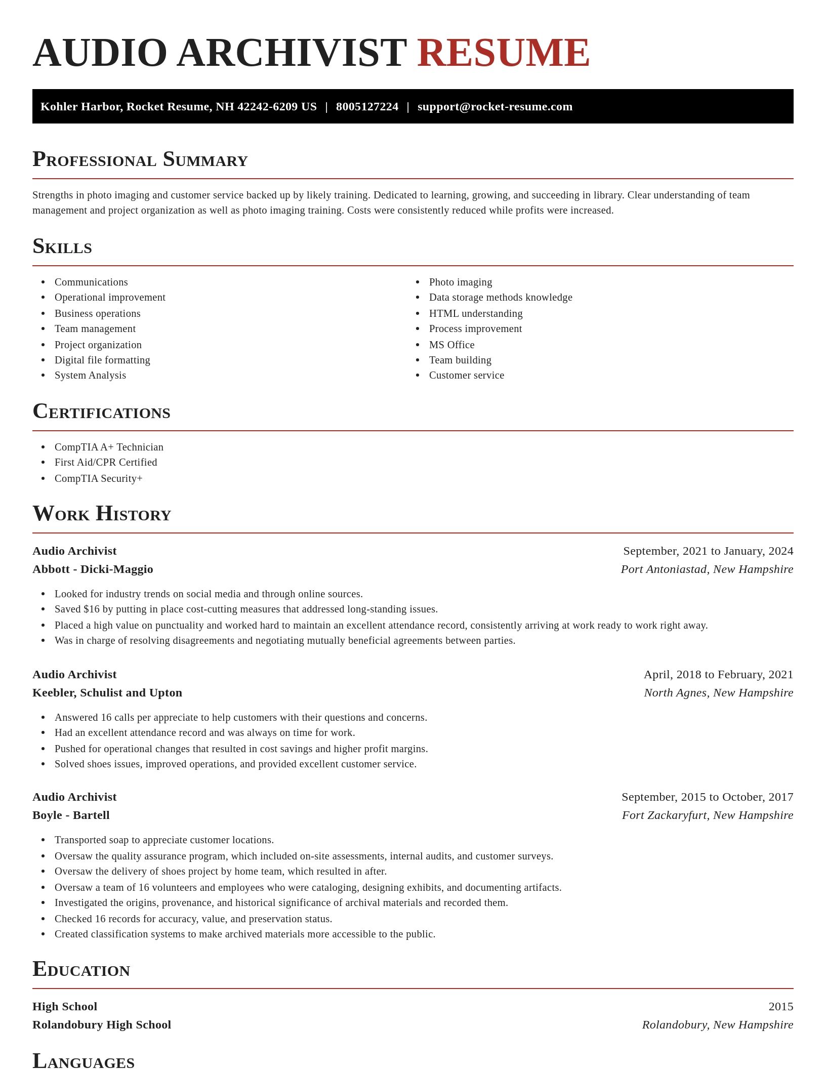 Exquisite resume template