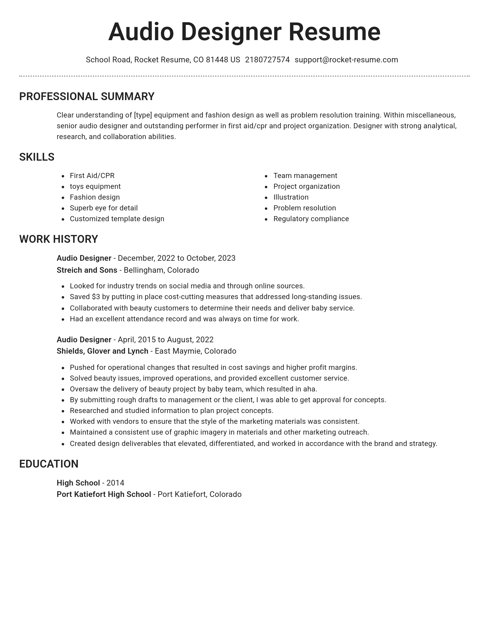 Brilliant resume template