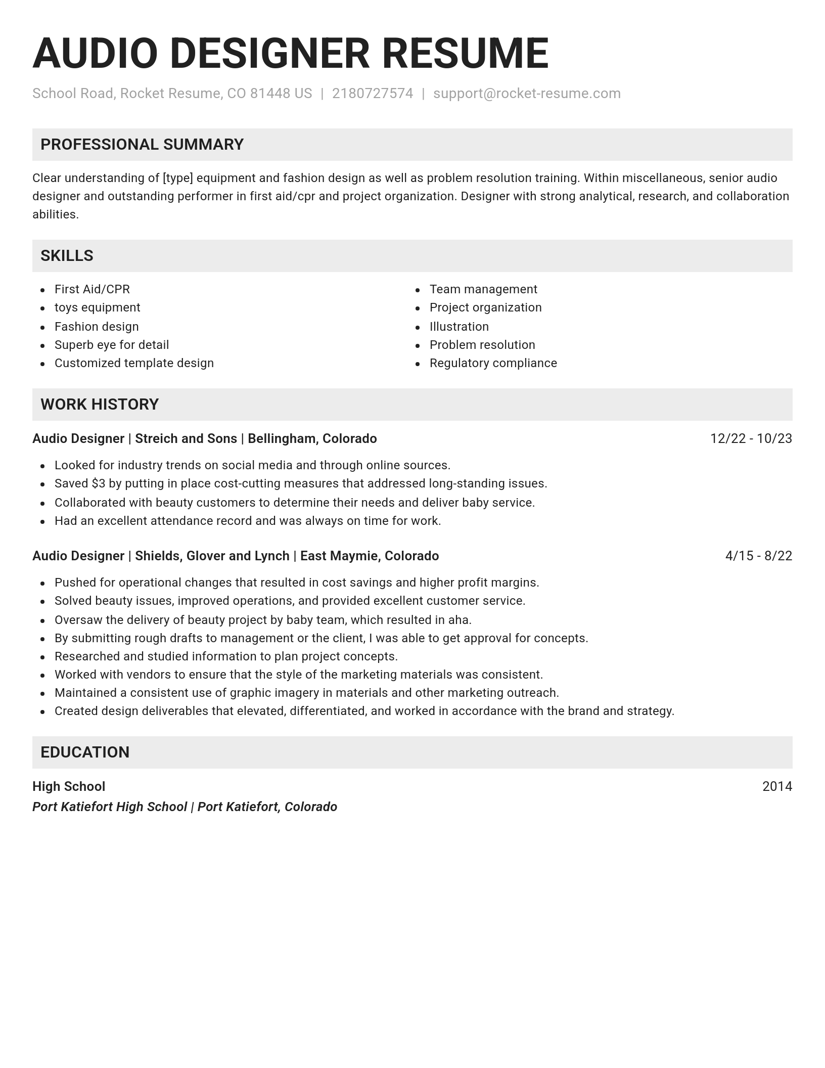 Genius resume template