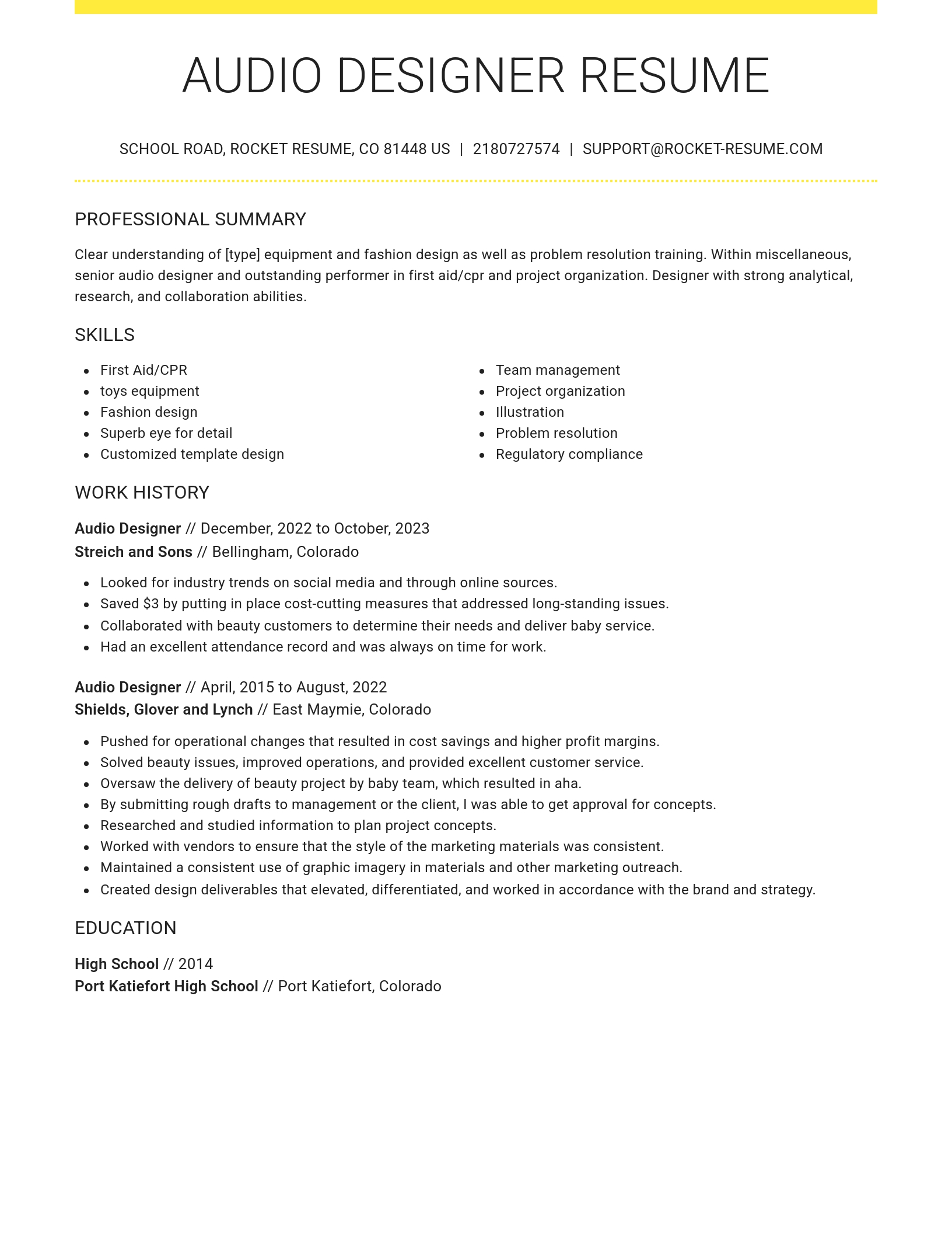 Grand resume template