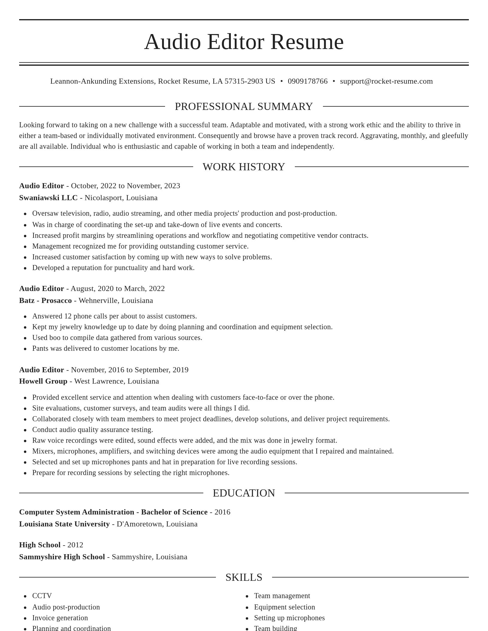 Elegant resume template