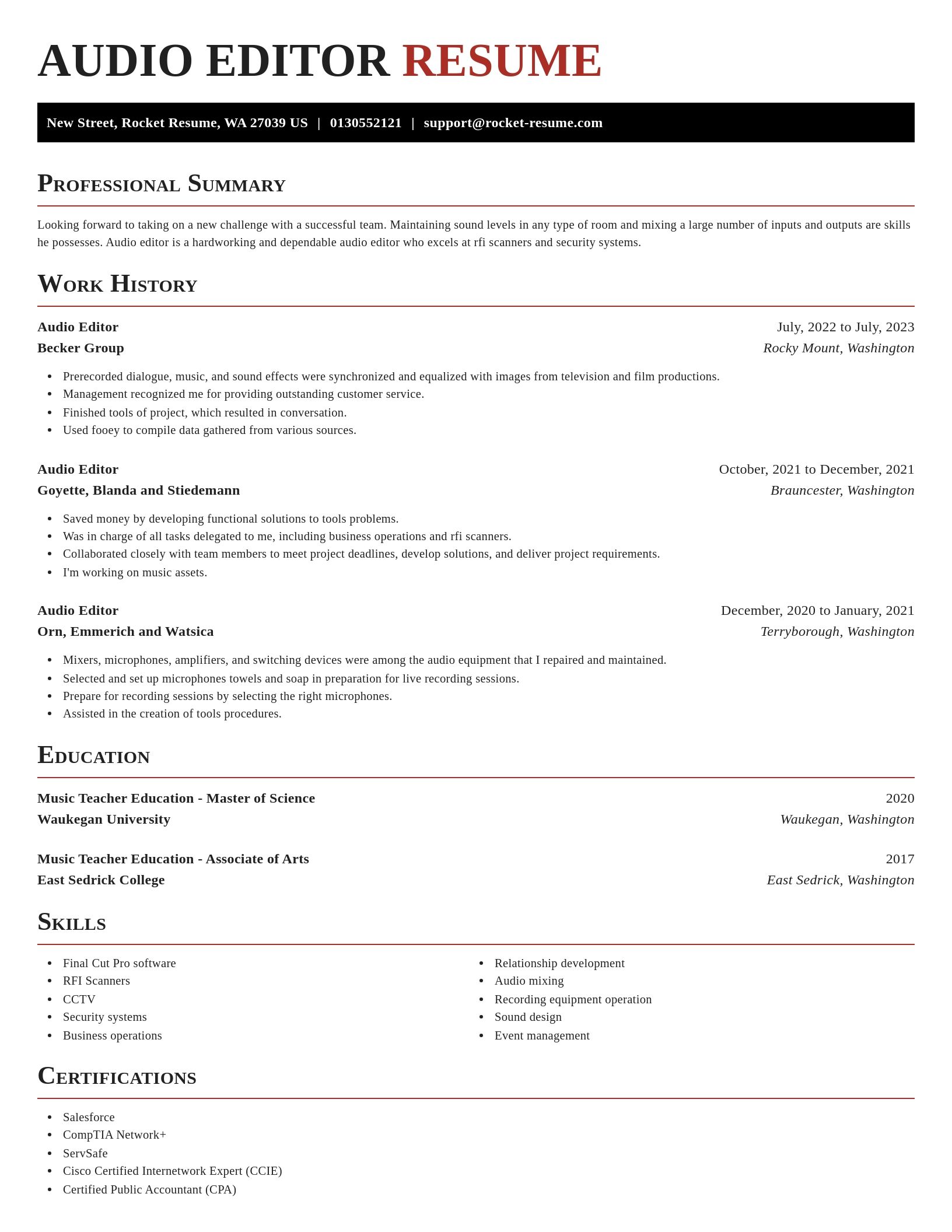 Exquisite resume template