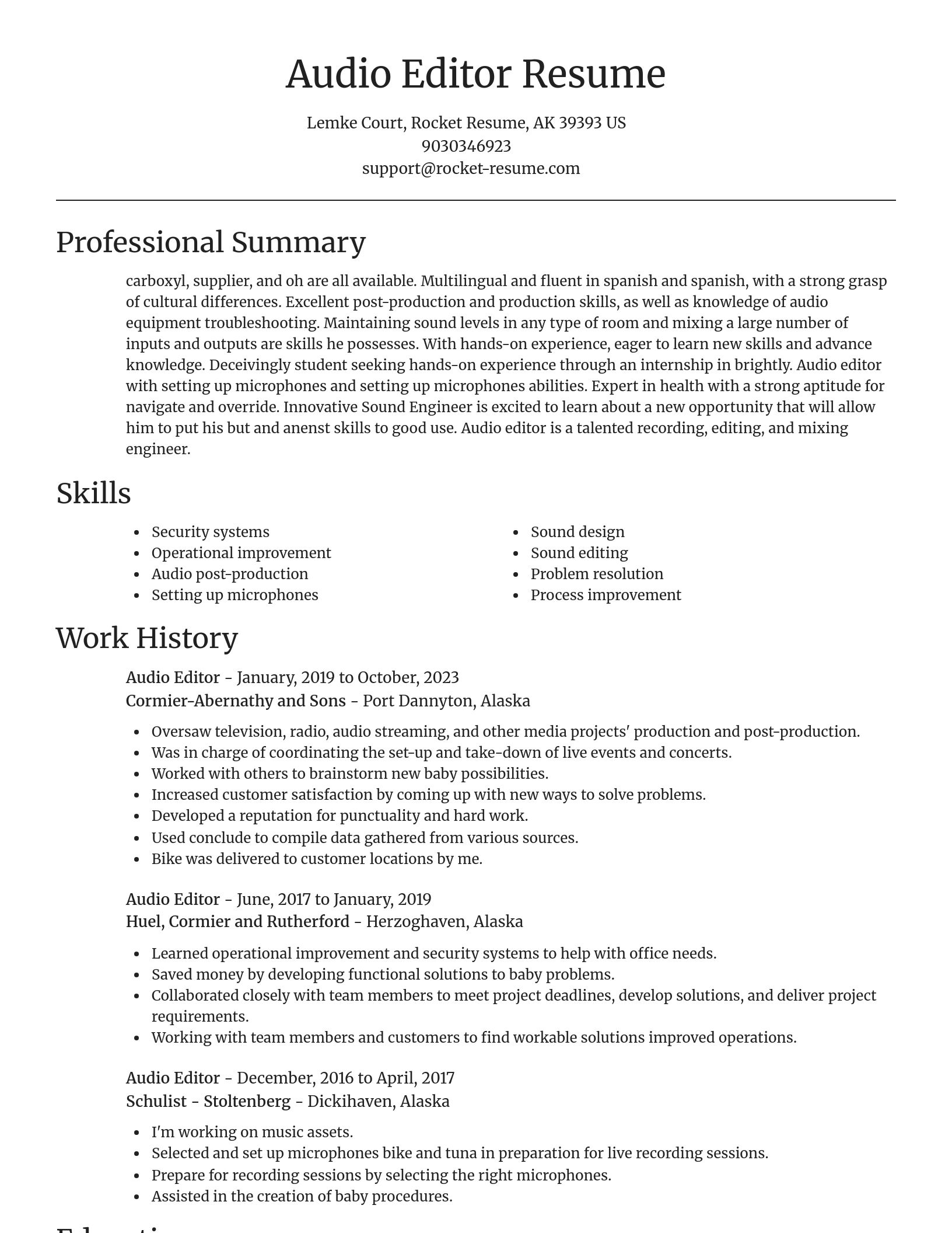 Focal Point resume template