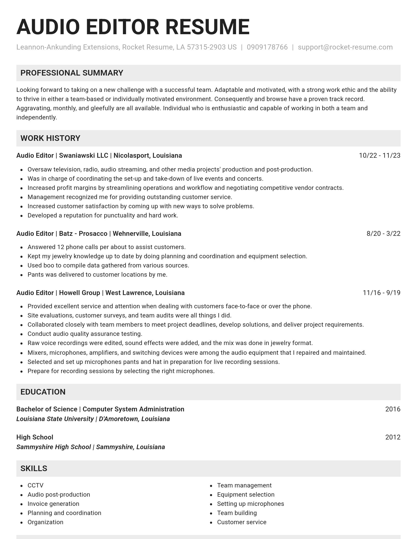 Genius resume template