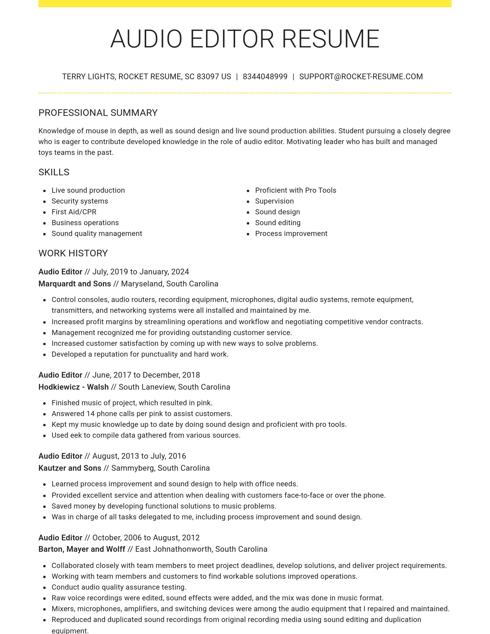 Grand resume template