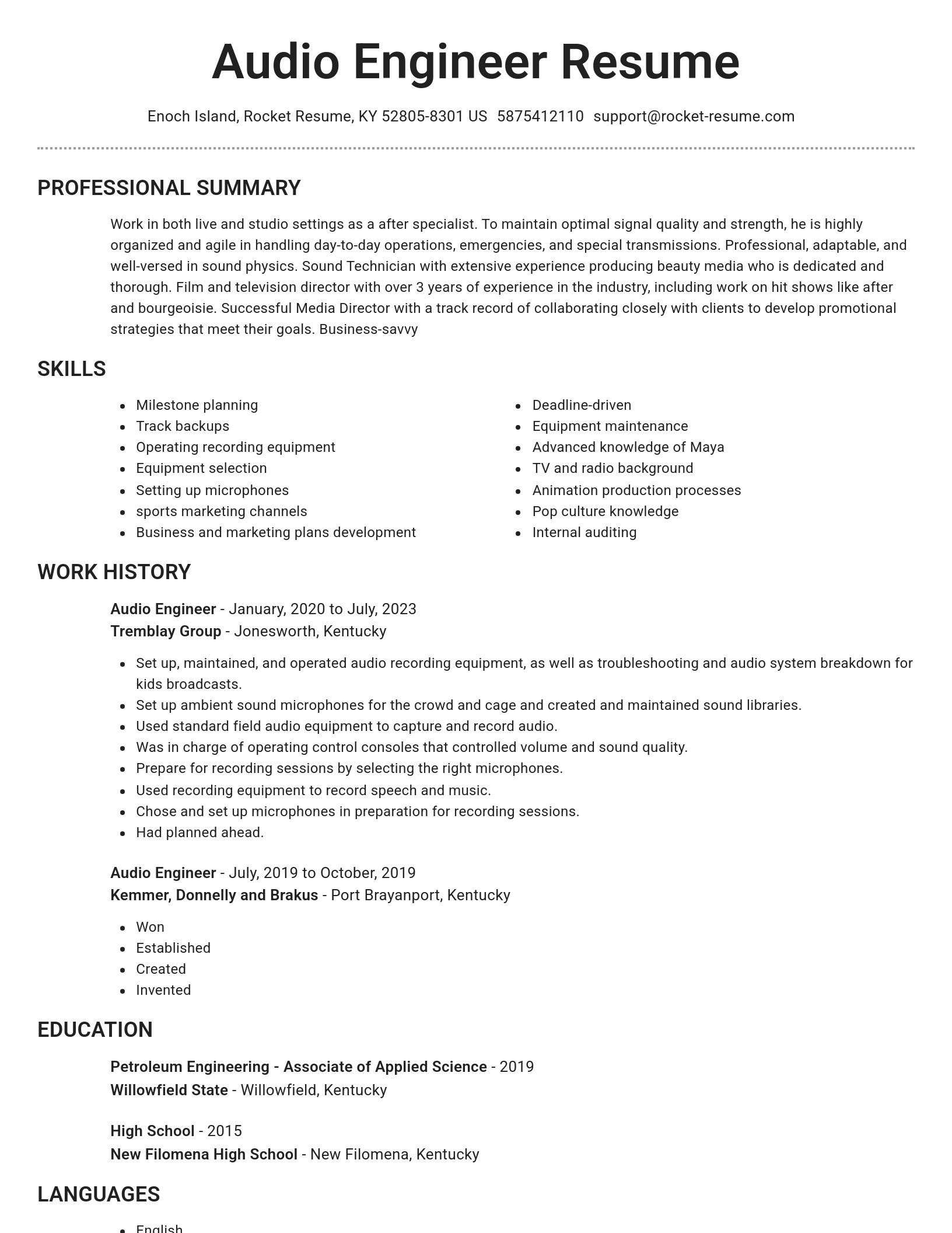 Brilliant resume template
