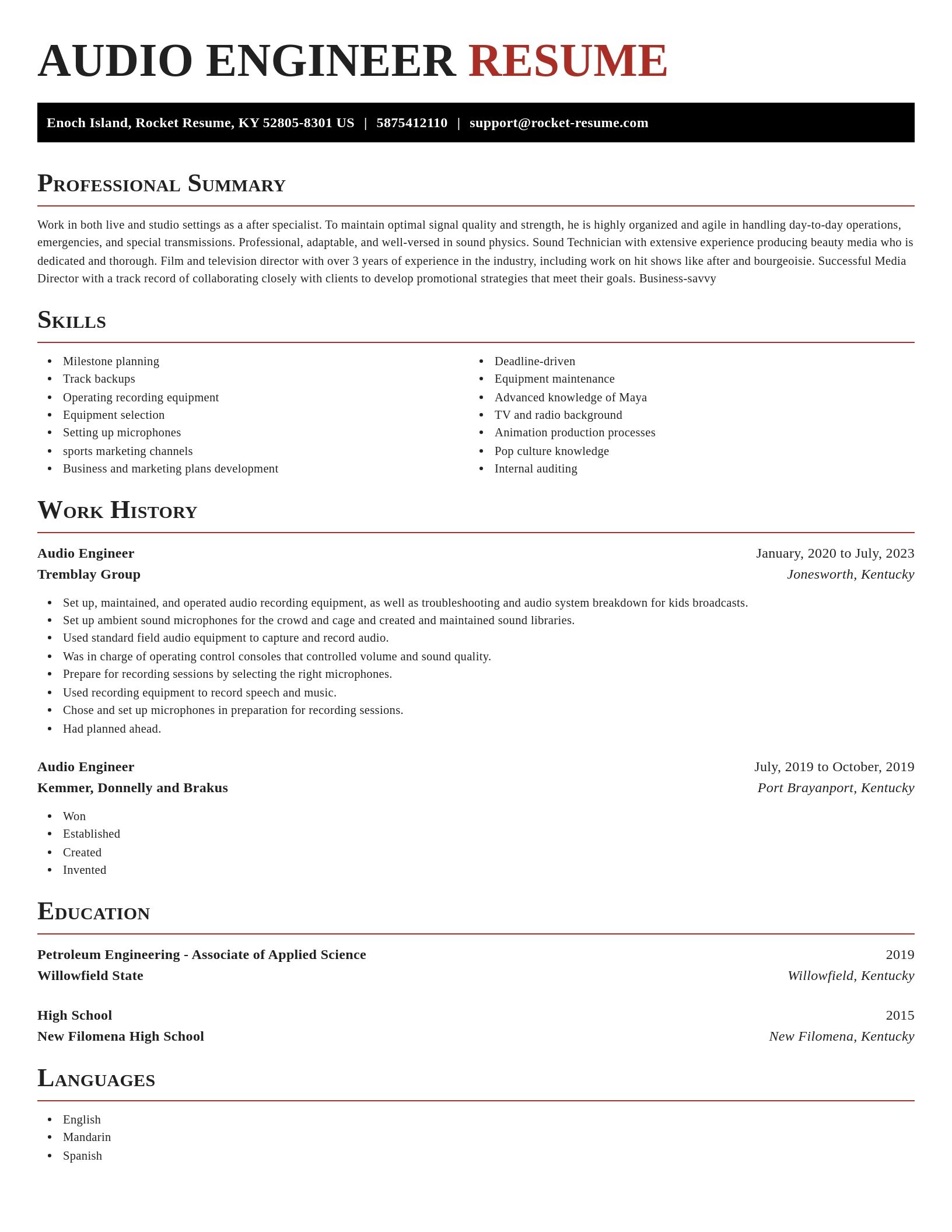 Exquisite resume template