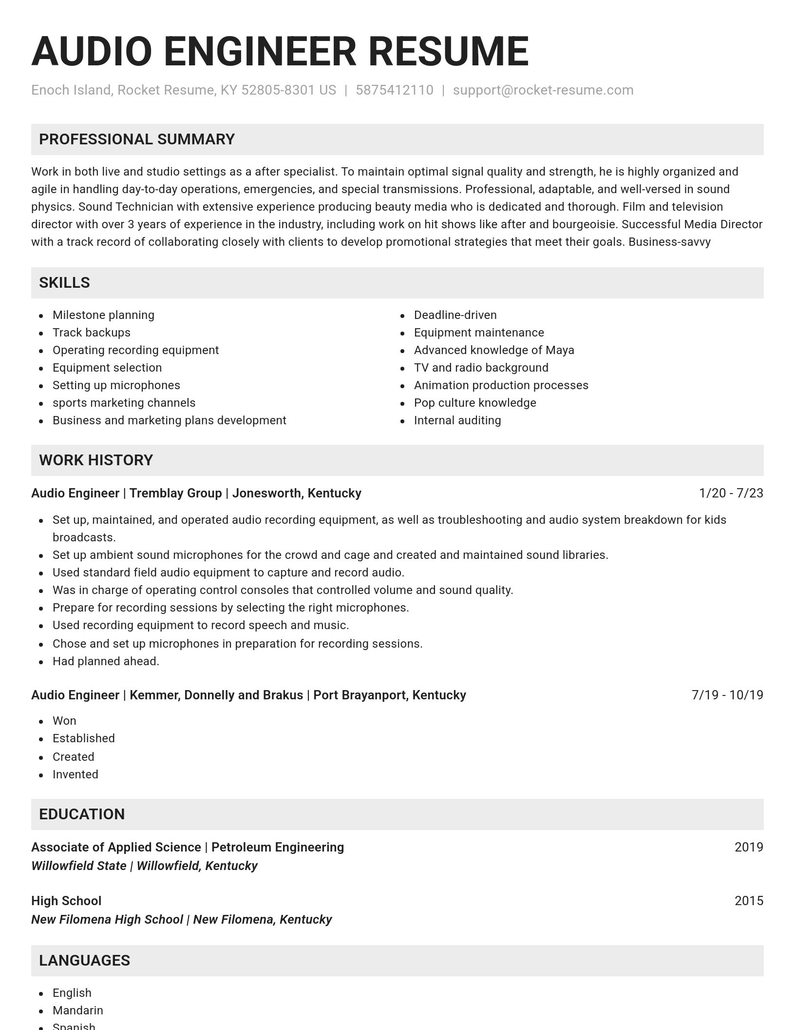 Genius resume template