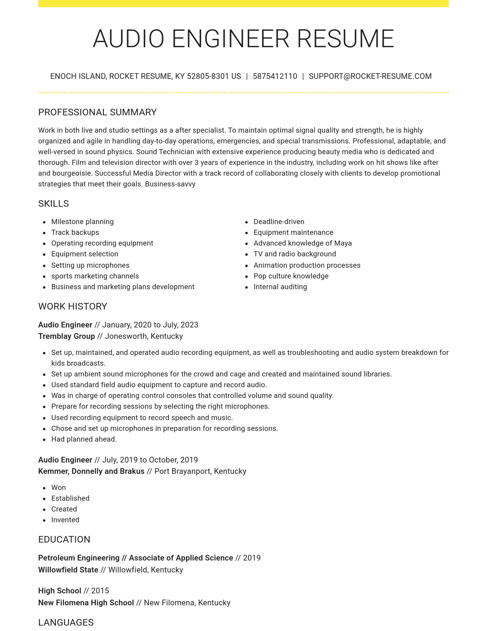 Grand resume template