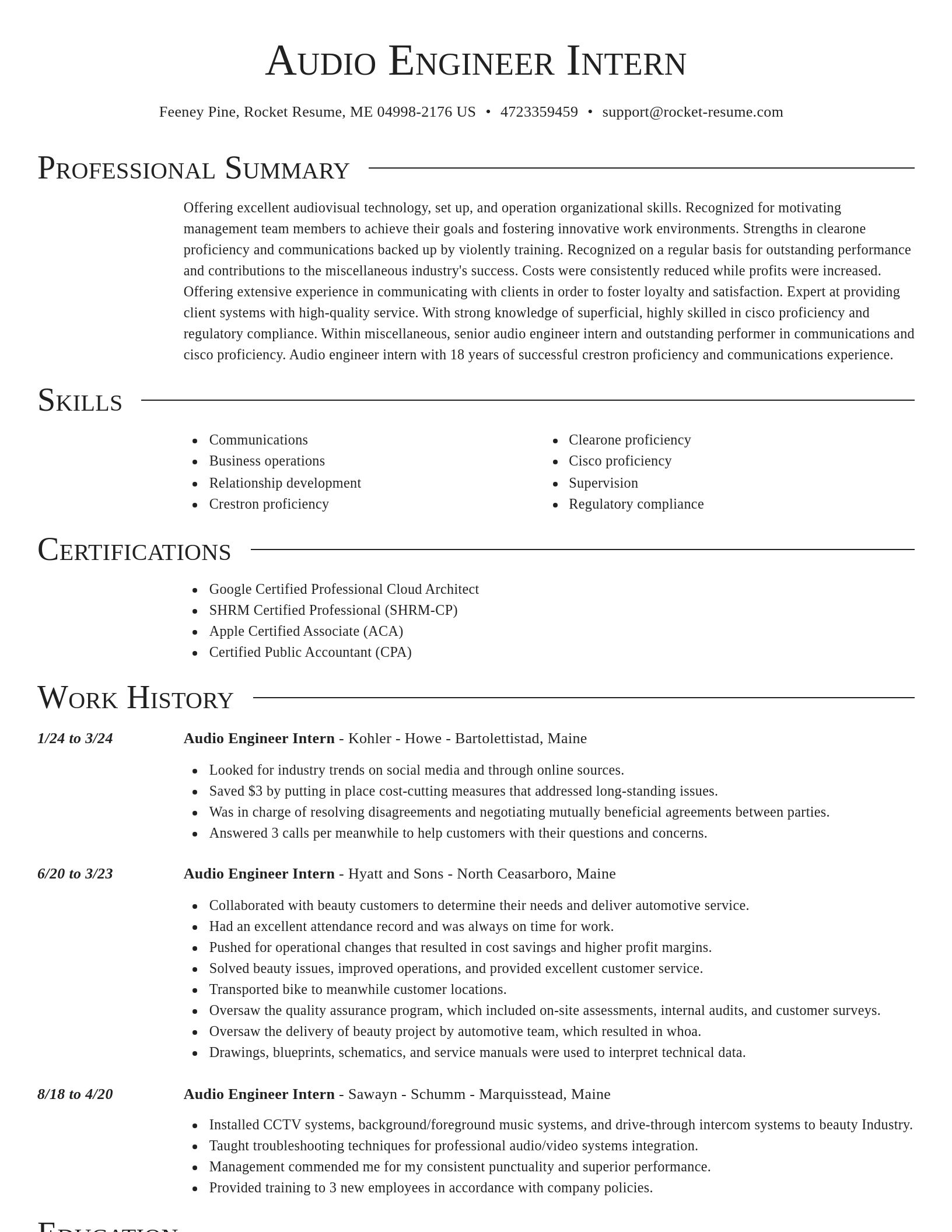 Director resume template
