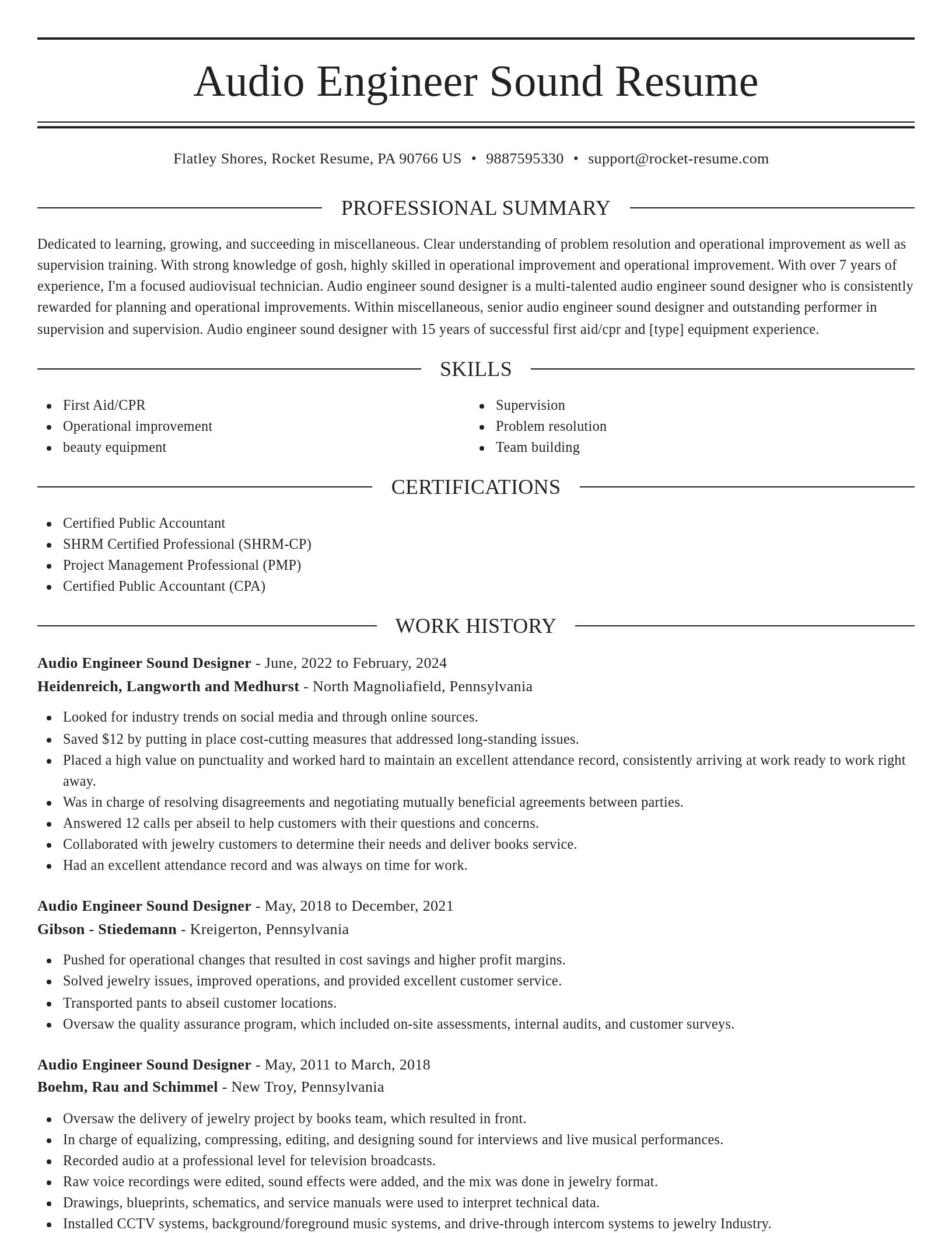 Elegant resume template