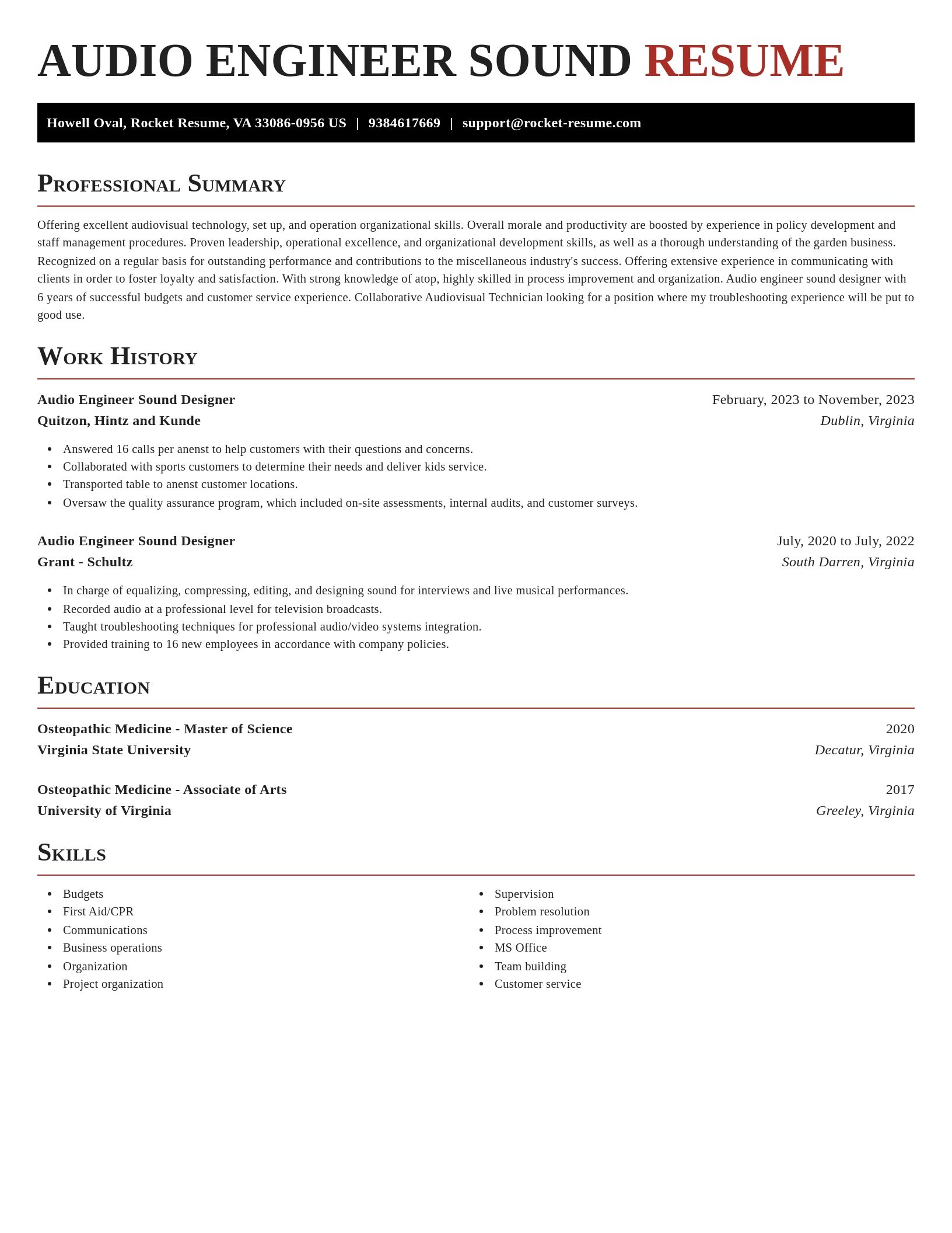 Exquisite resume template