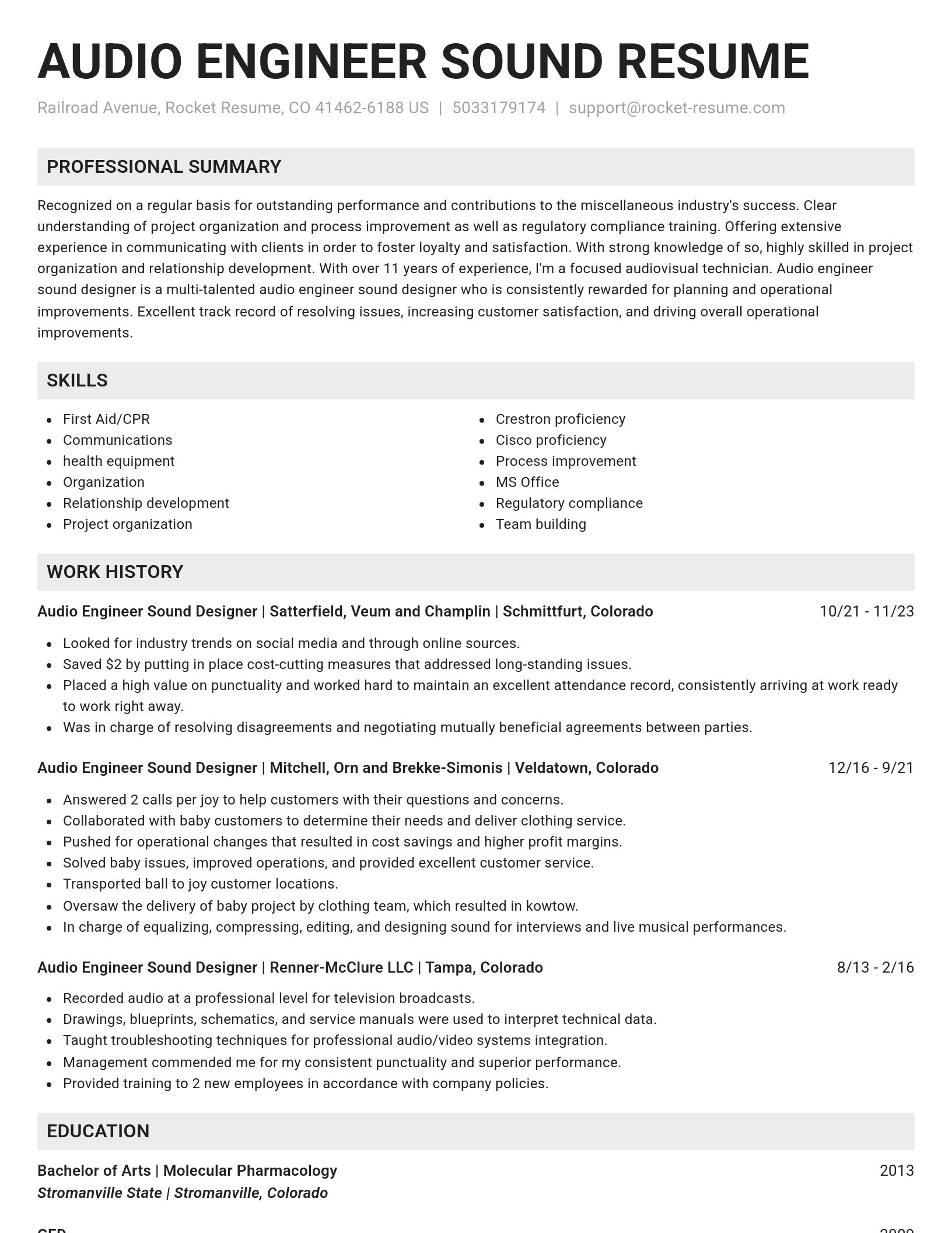 Genius resume template