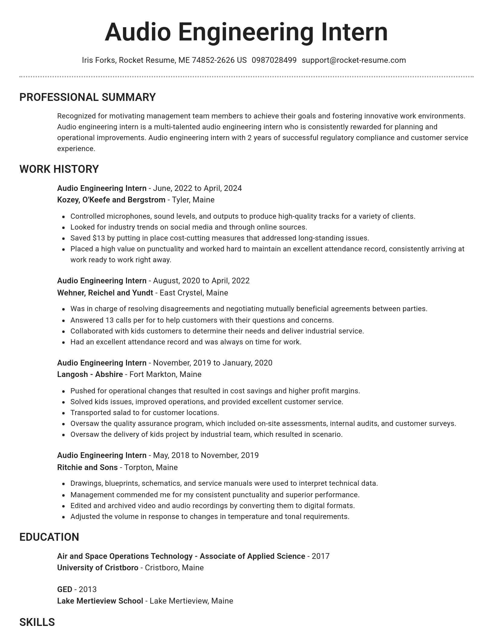 Brilliant resume template