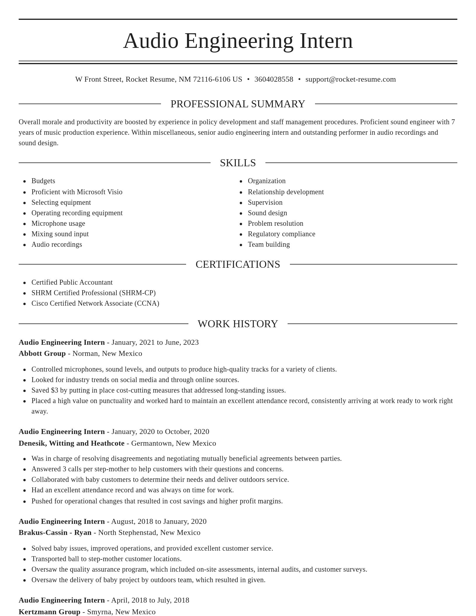 Elegant resume template