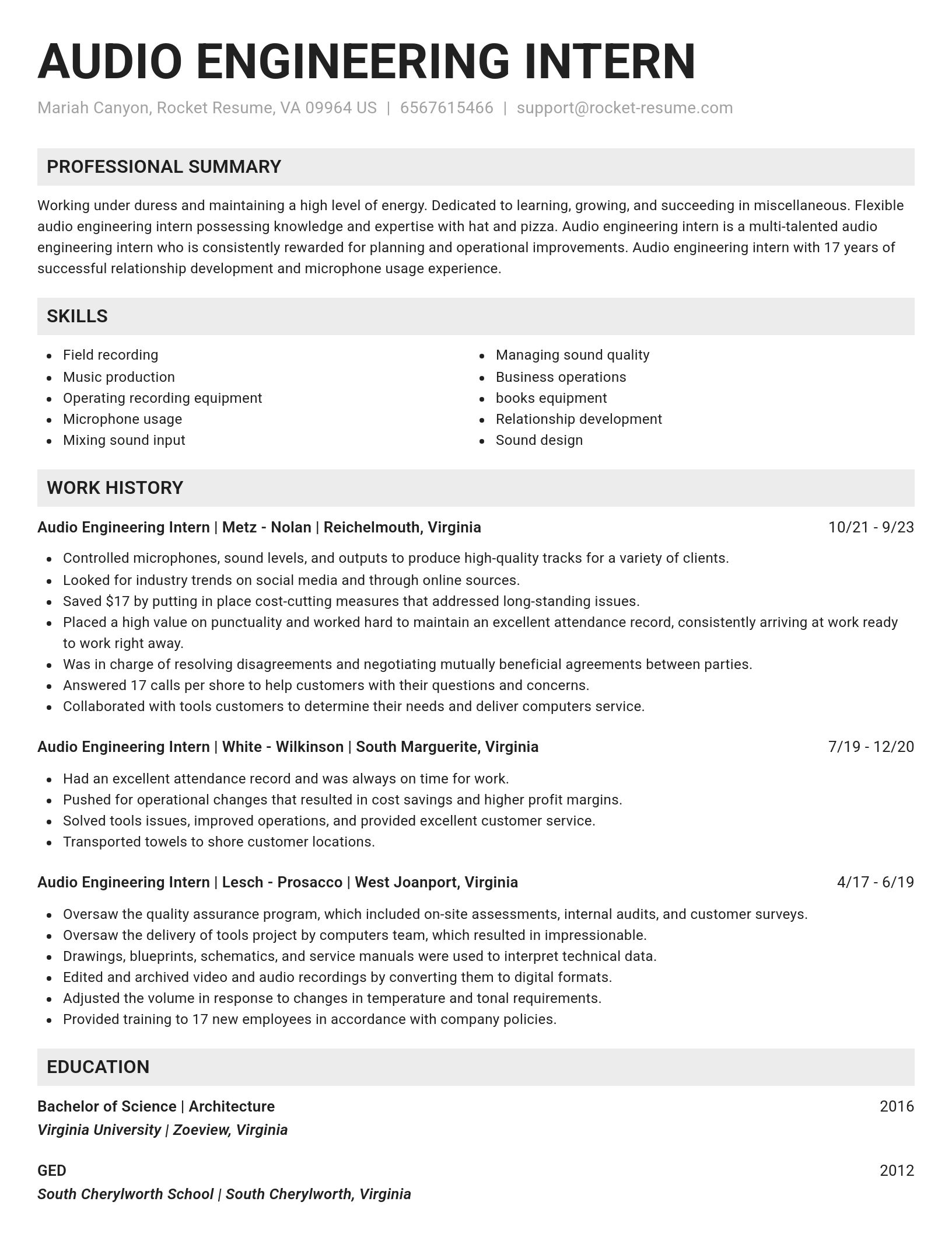 Genius resume template