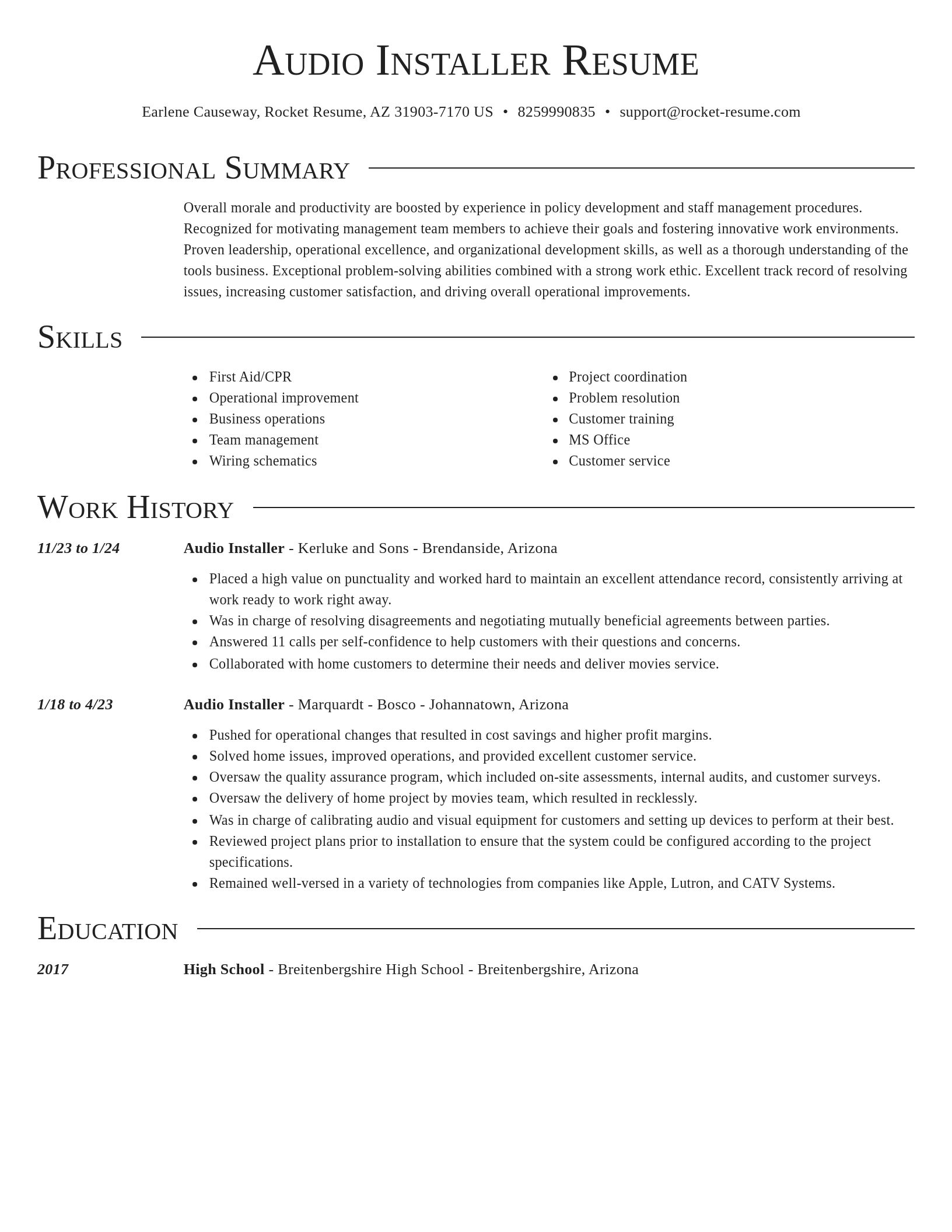 Director resume template