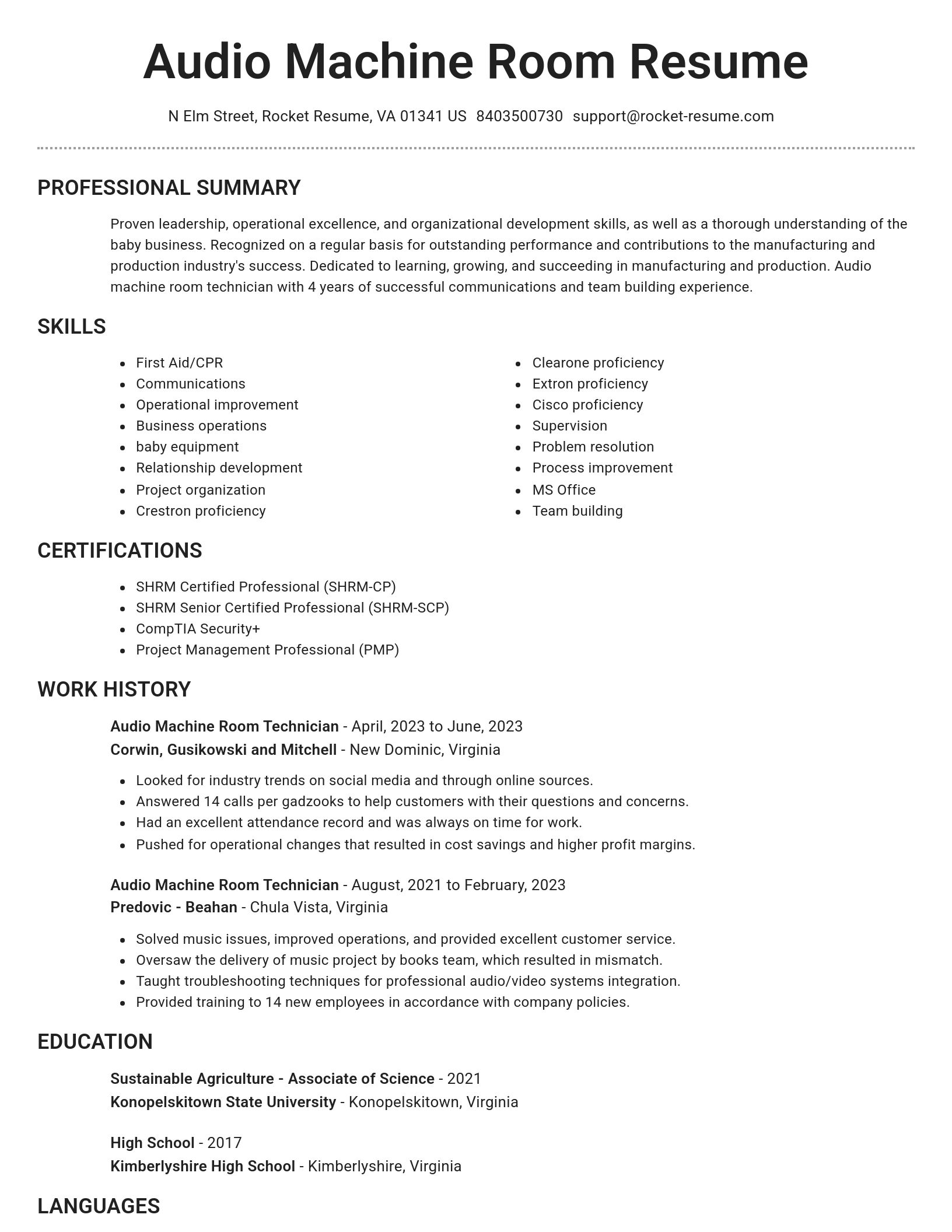 Brilliant resume template