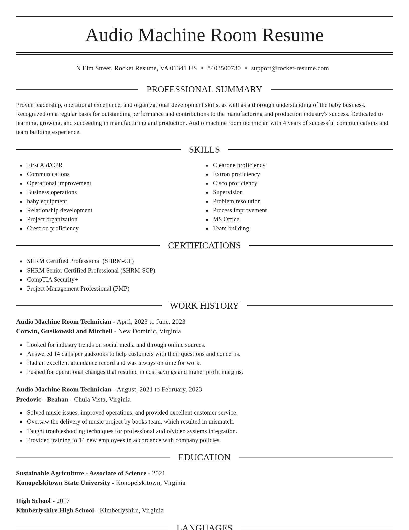 Elegant resume template