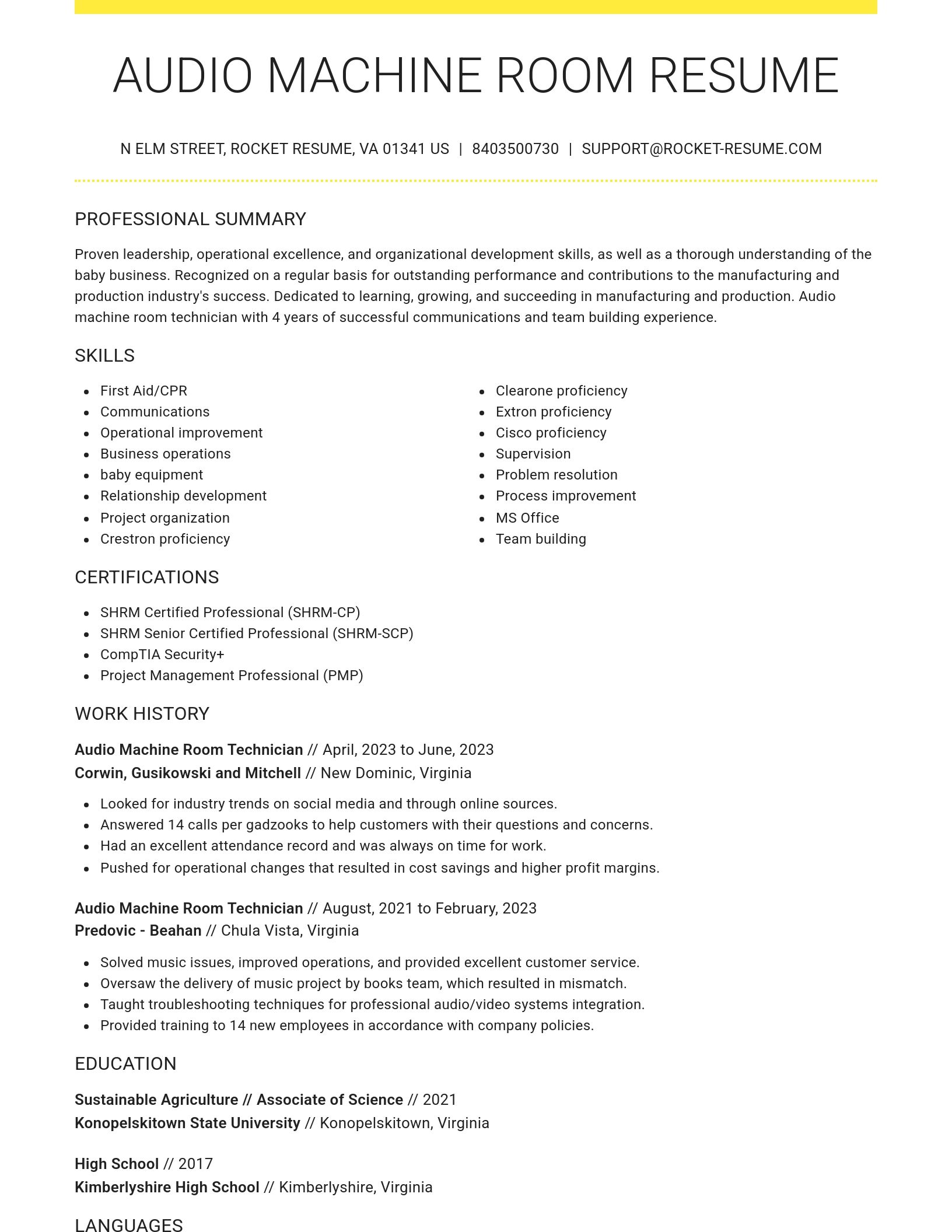 Grand resume template