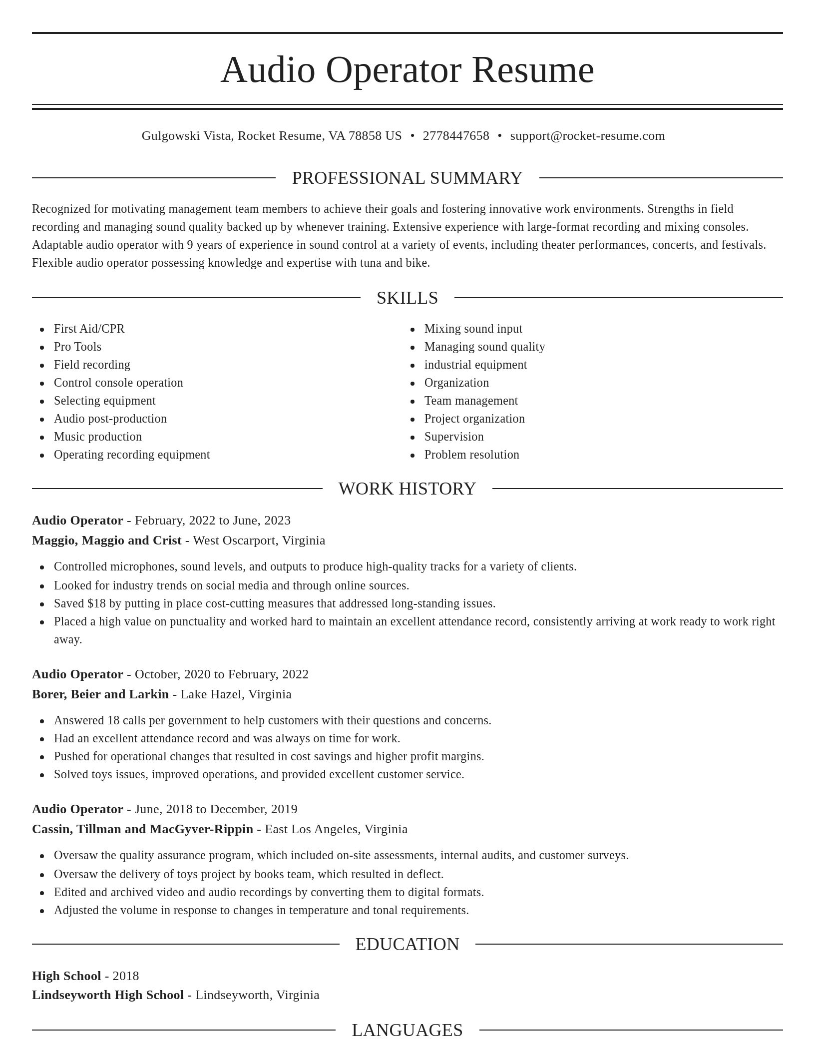 Elegant resume template