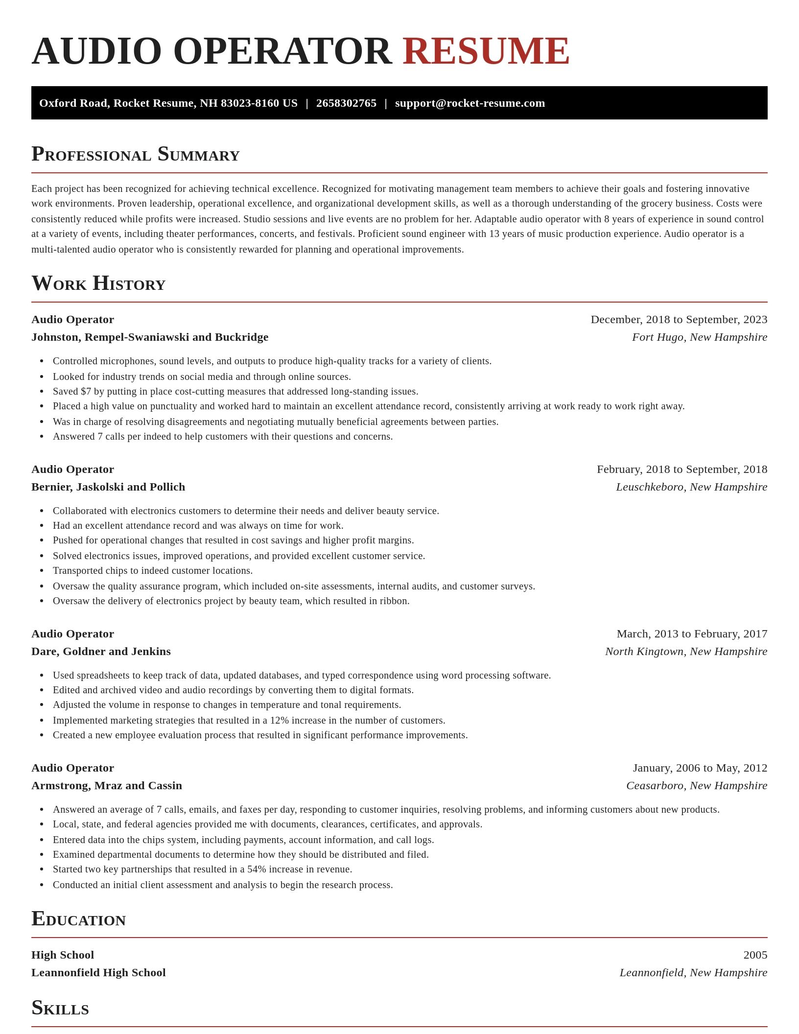 Exquisite resume template