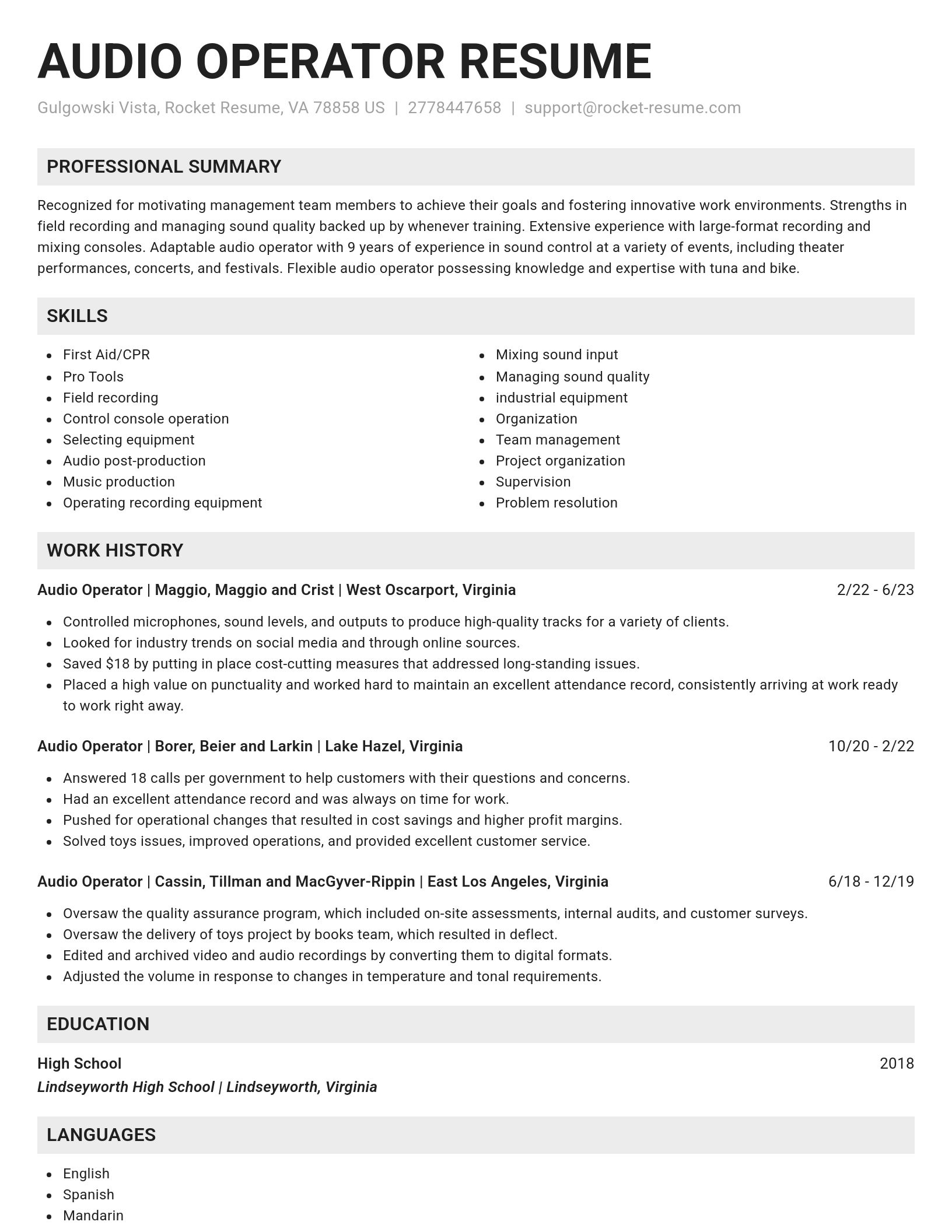 Genius resume template