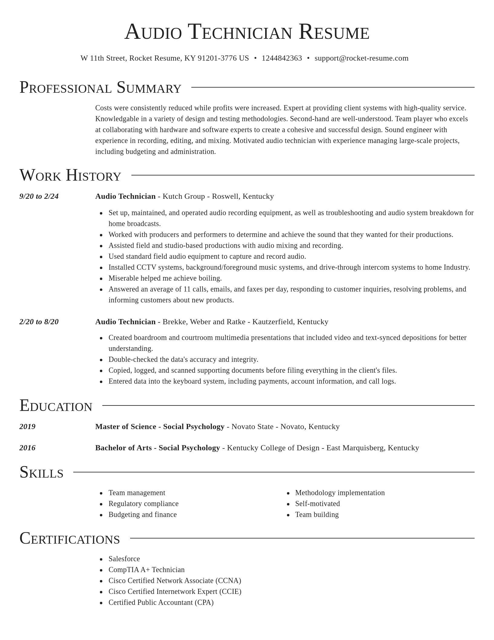 Director resume template