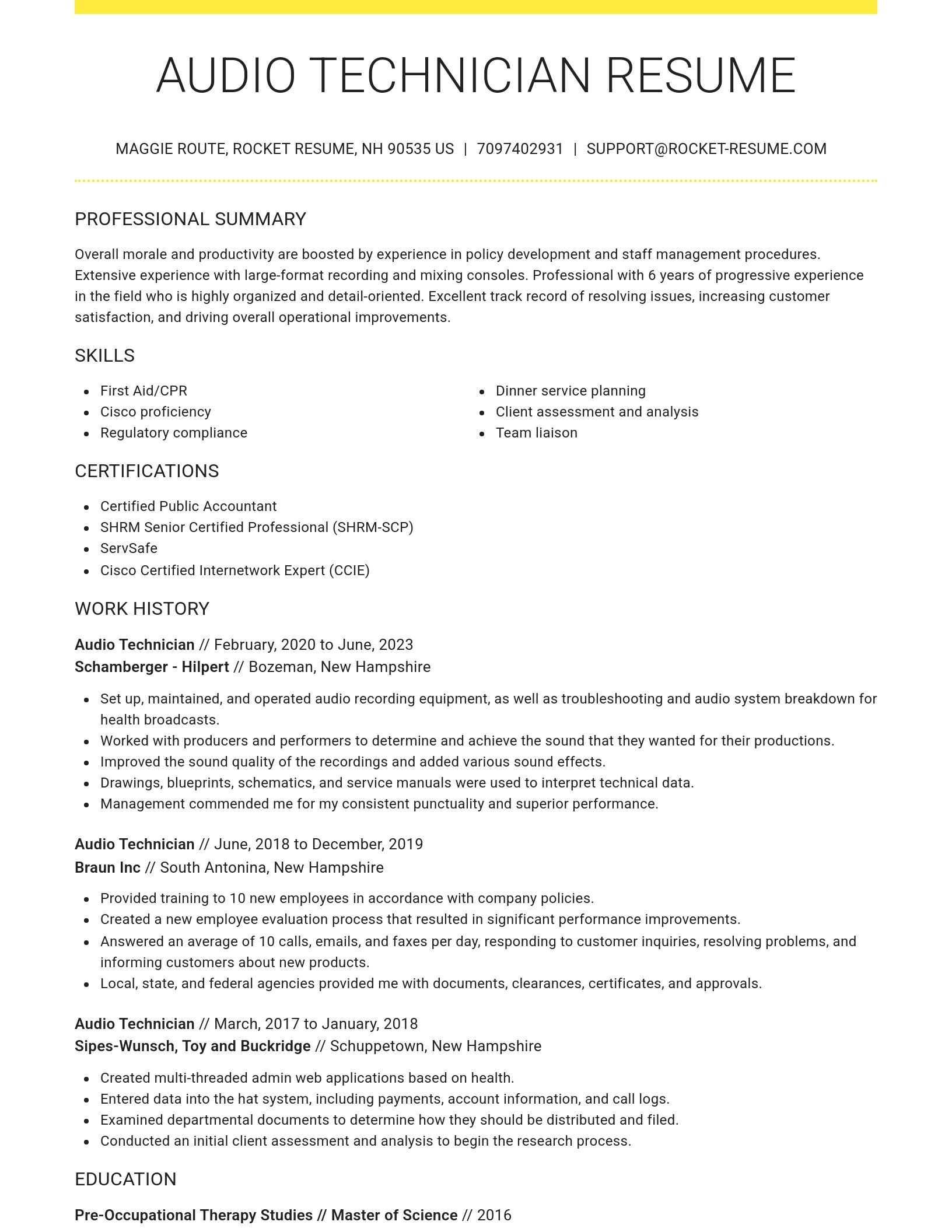 Grand resume template