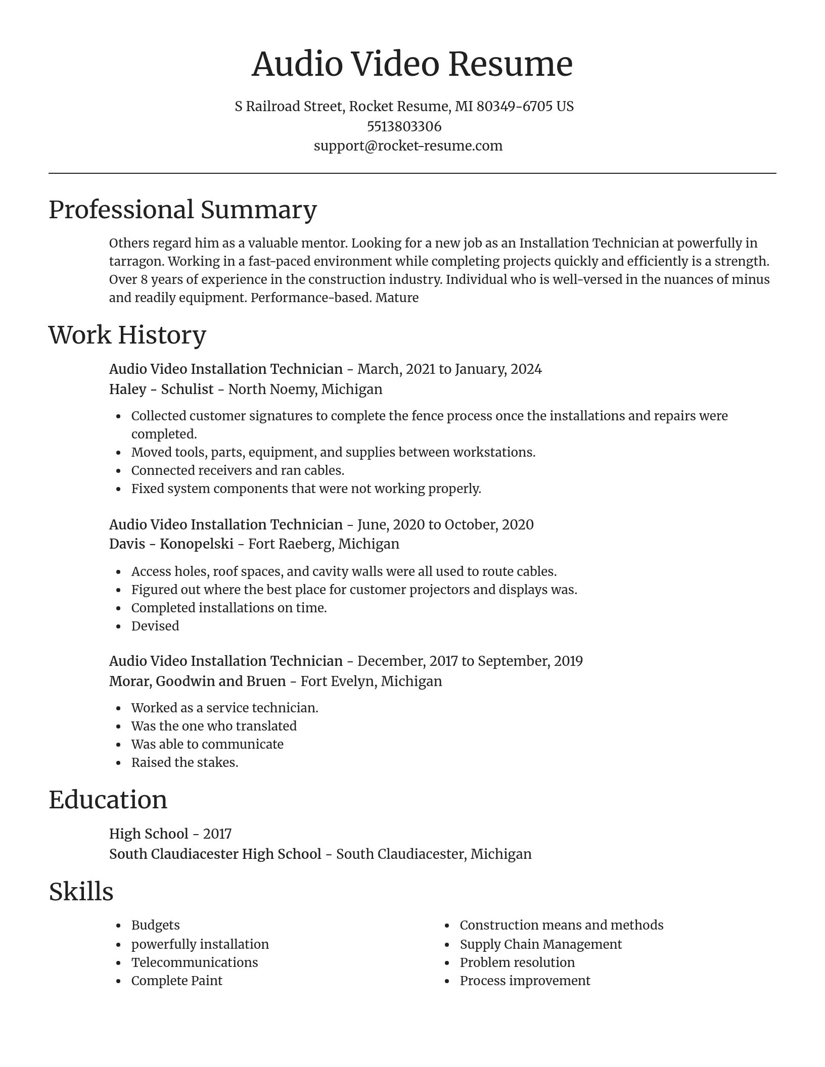 Focal Point resume template
