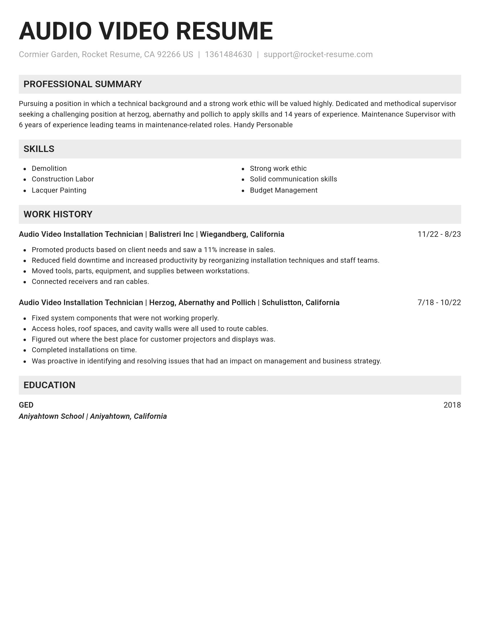 Genius resume template