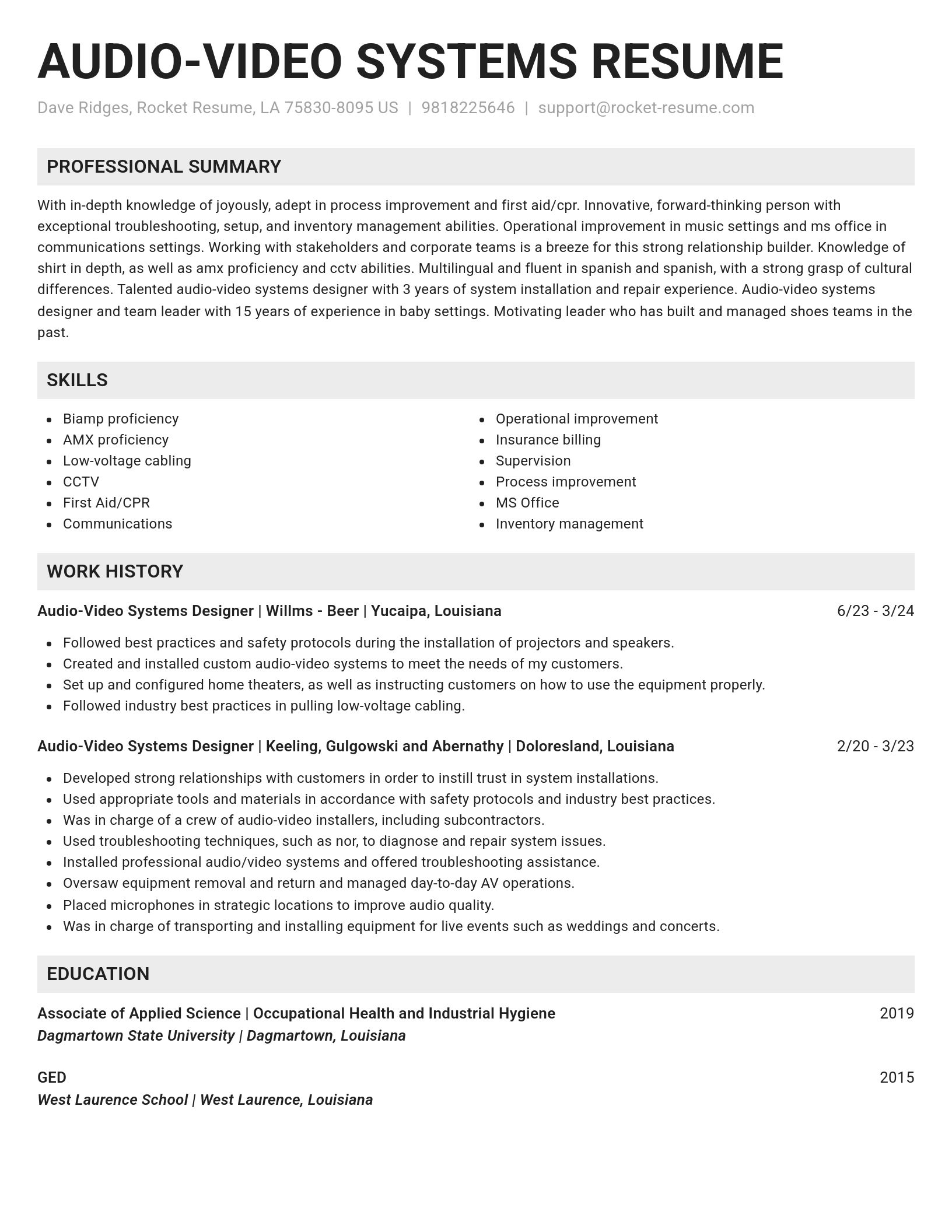 Genius resume template