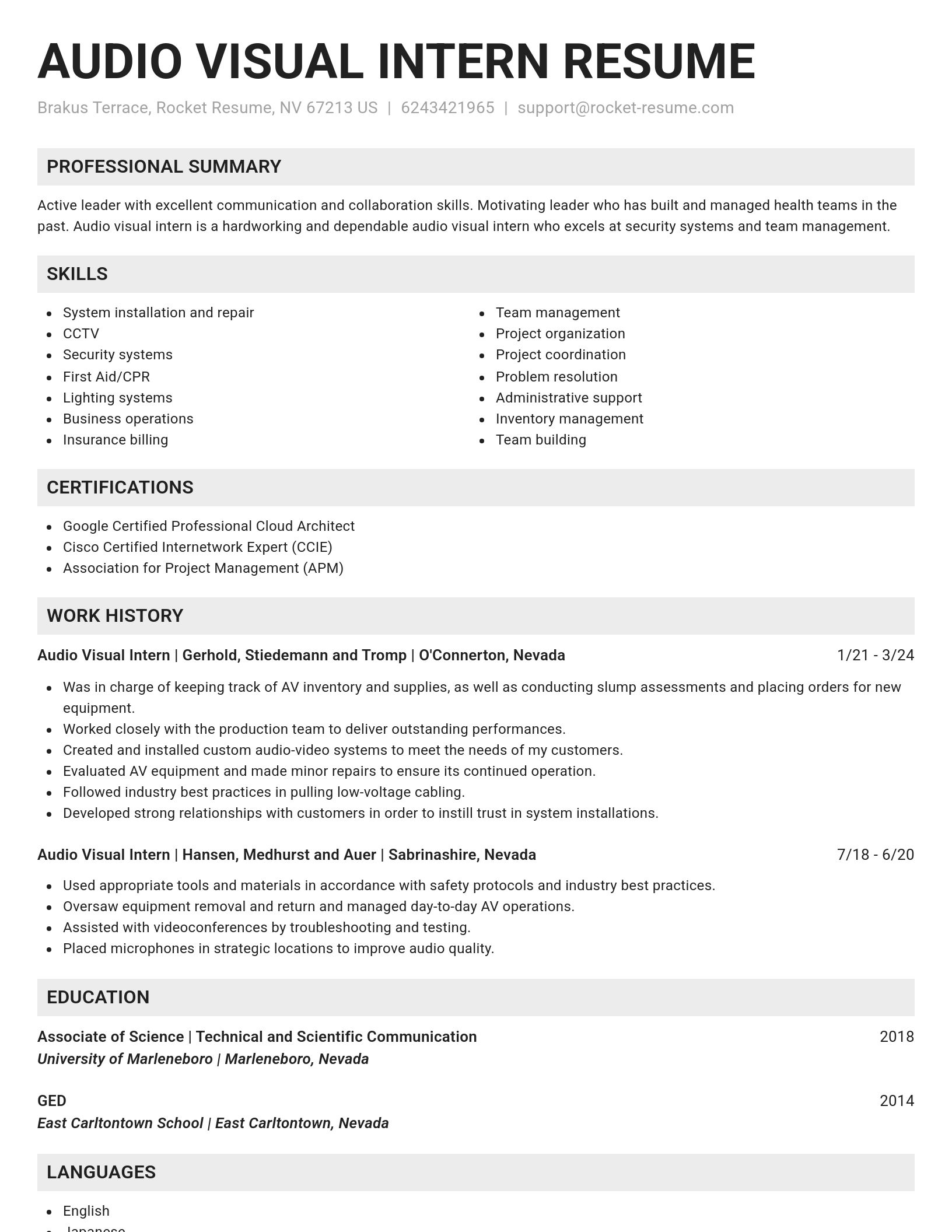 Genius resume template