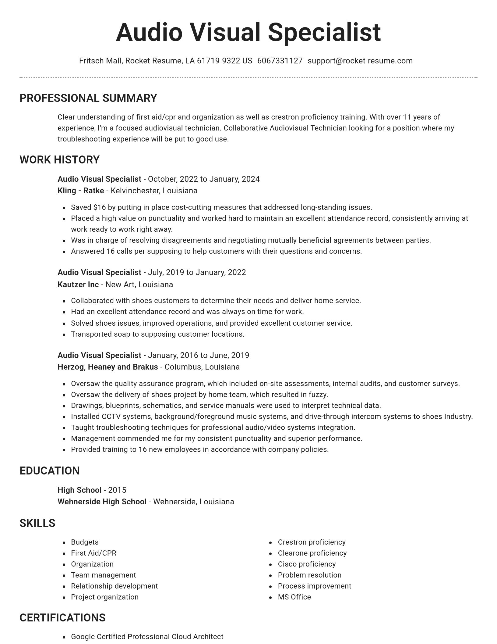 Brilliant resume template