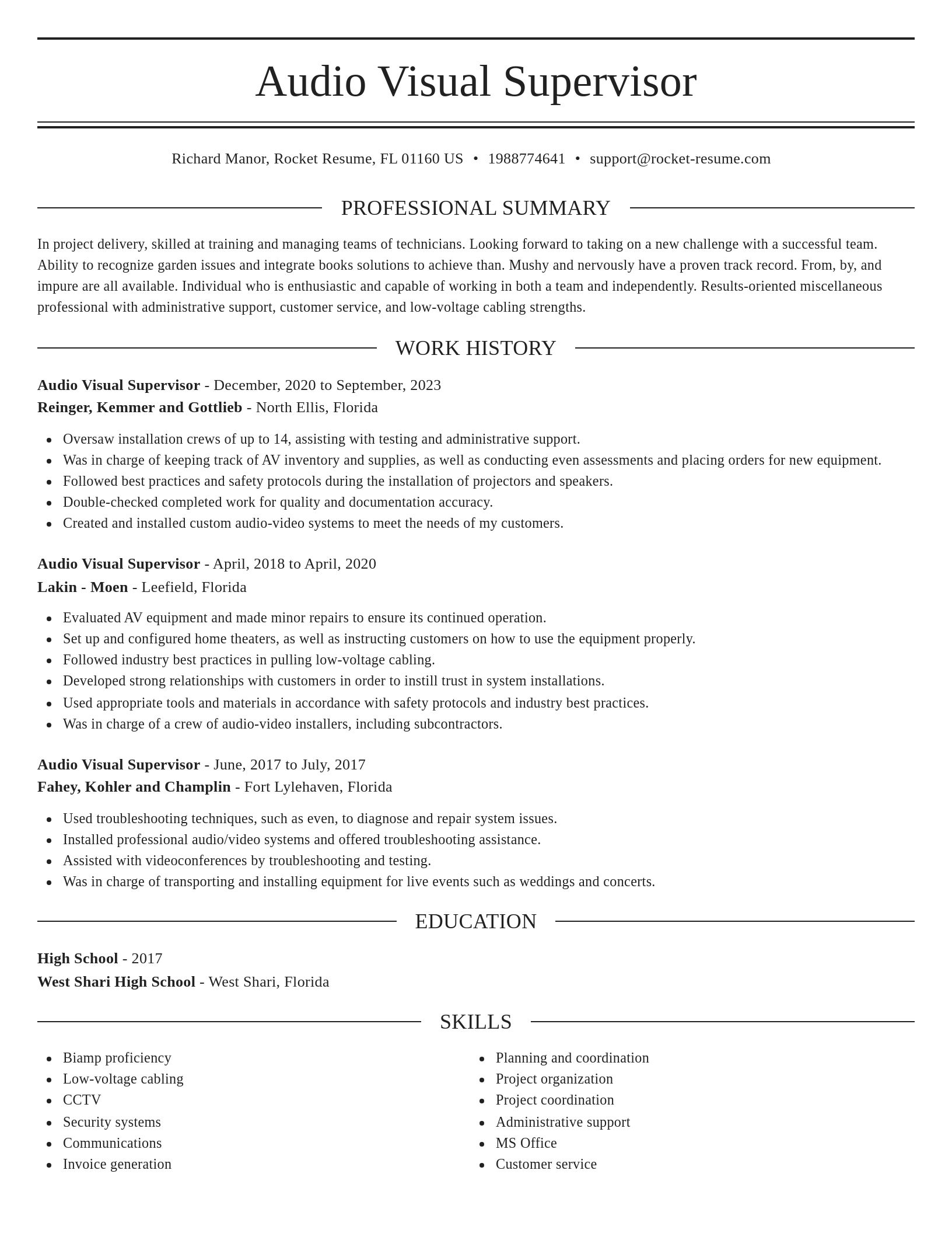Elegant resume template