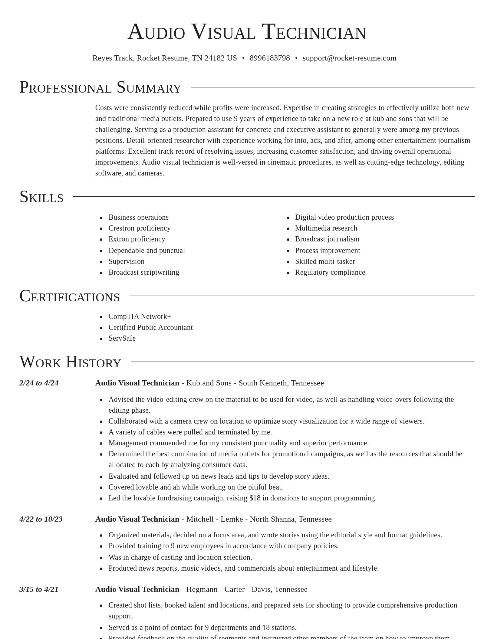 Director resume template