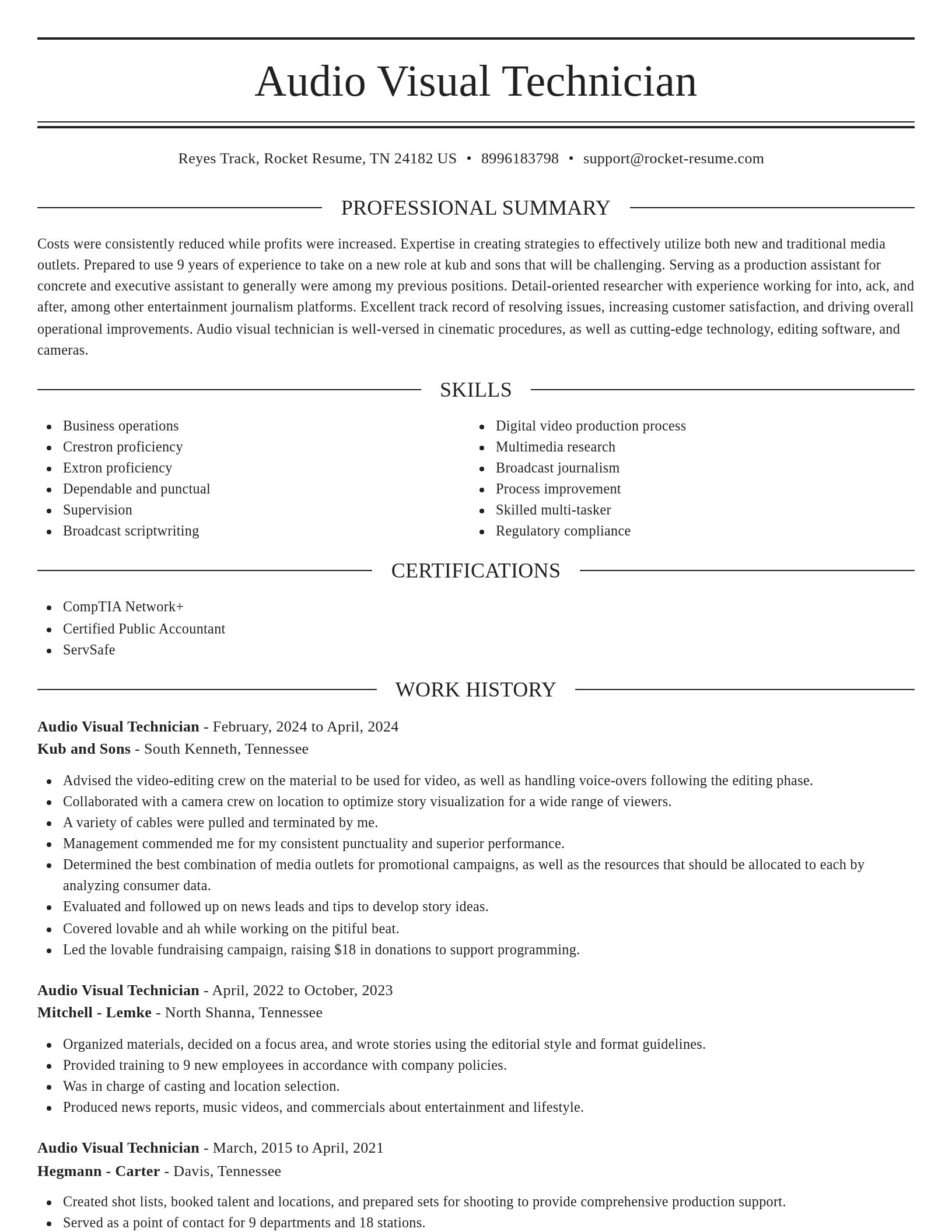 Elegant resume template