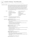 Audio Visual Technician resume template