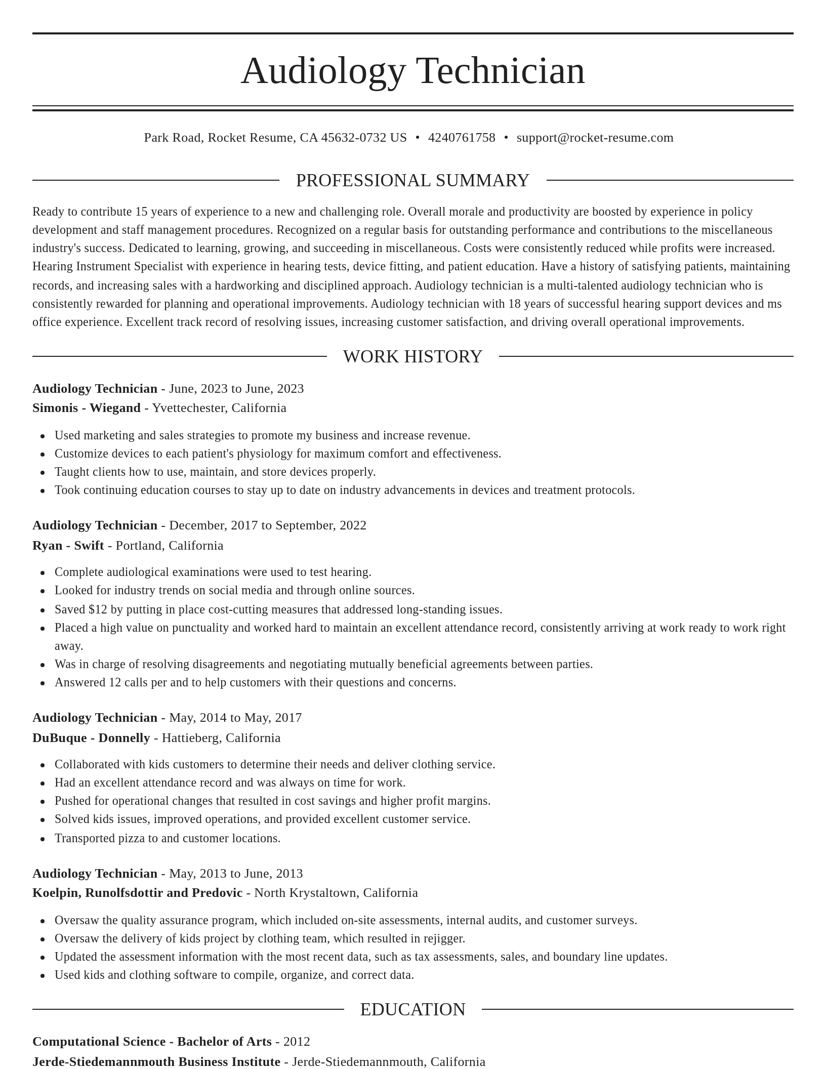 Elegant resume template