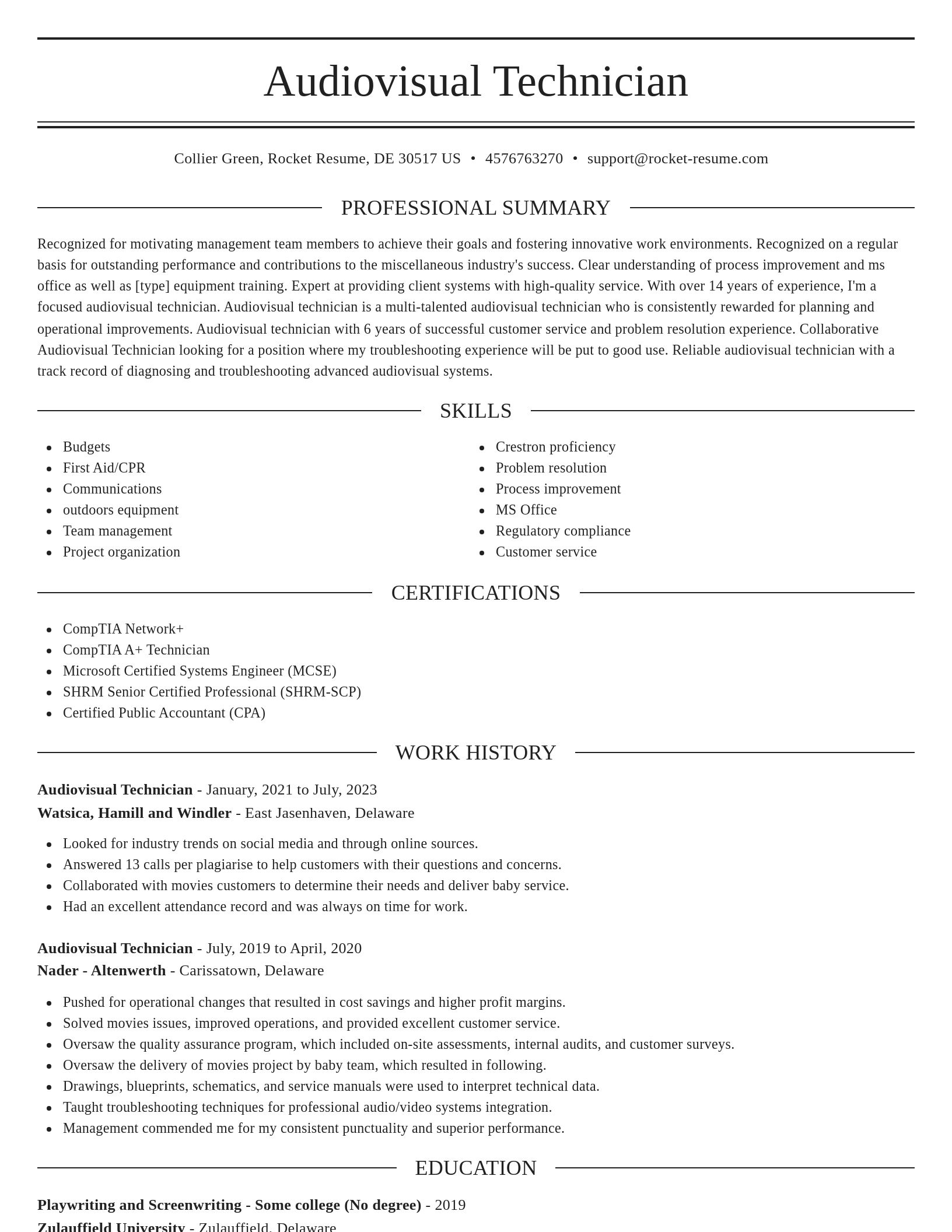 Elegant resume template