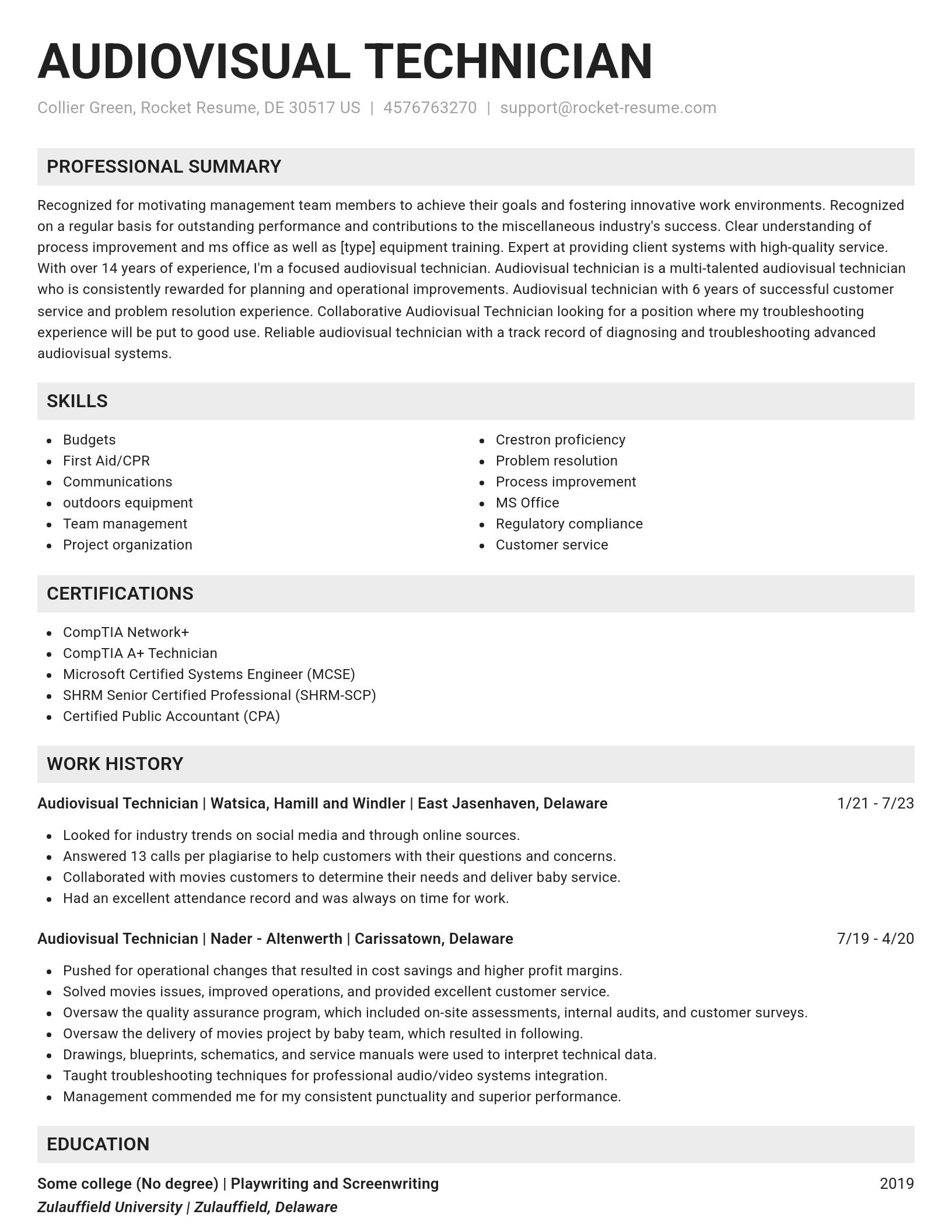 Genius resume template