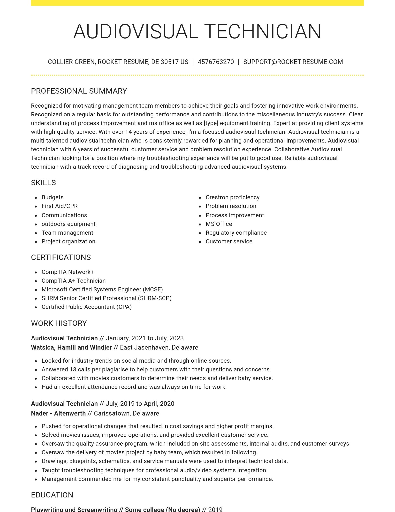 Grand resume template