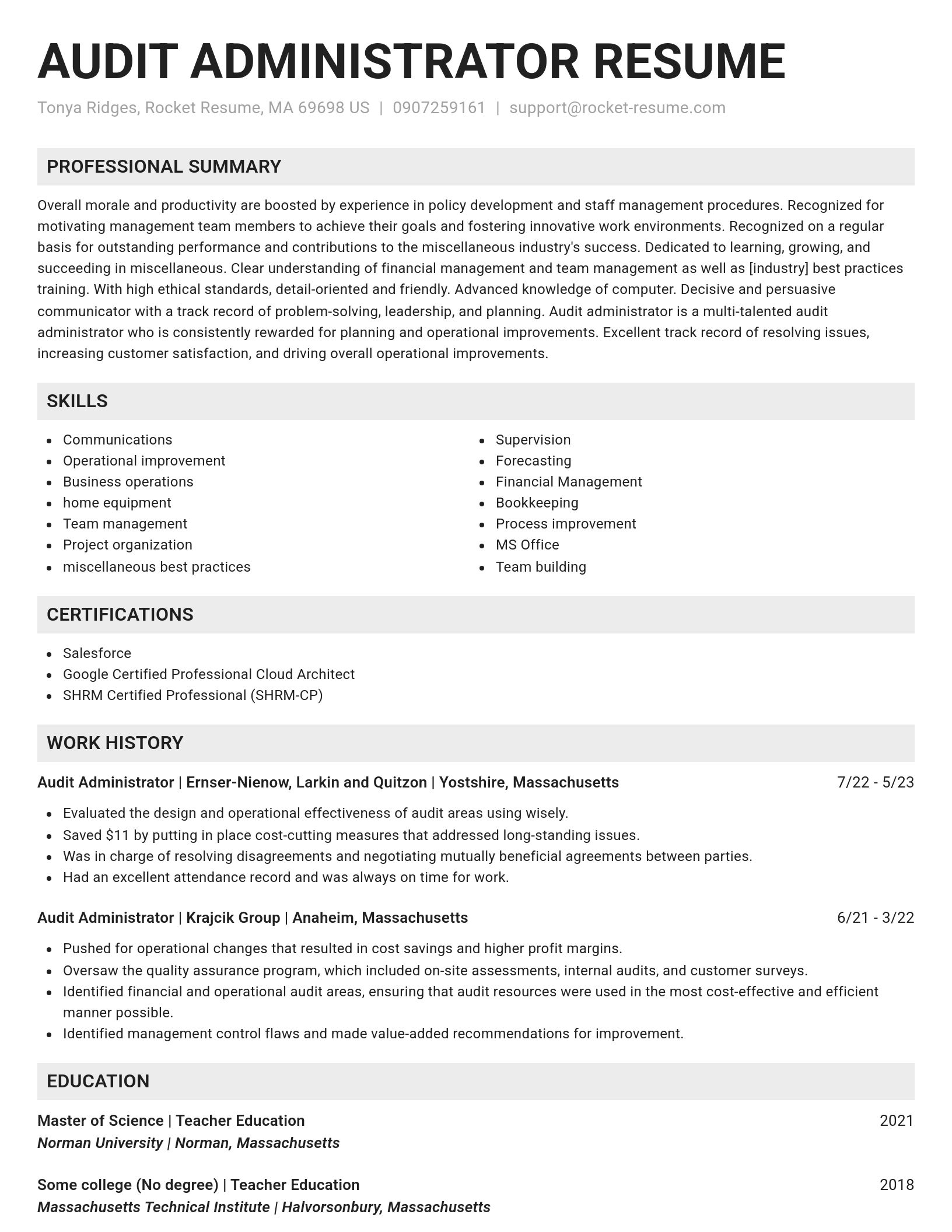 Genius resume template
